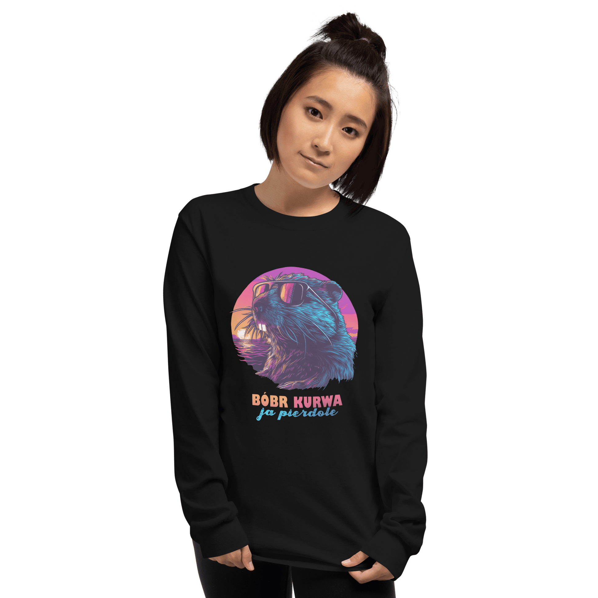 Bober Kurwa Long Sleeve T-Shirt Meme - Sport Grey | Shirtposting