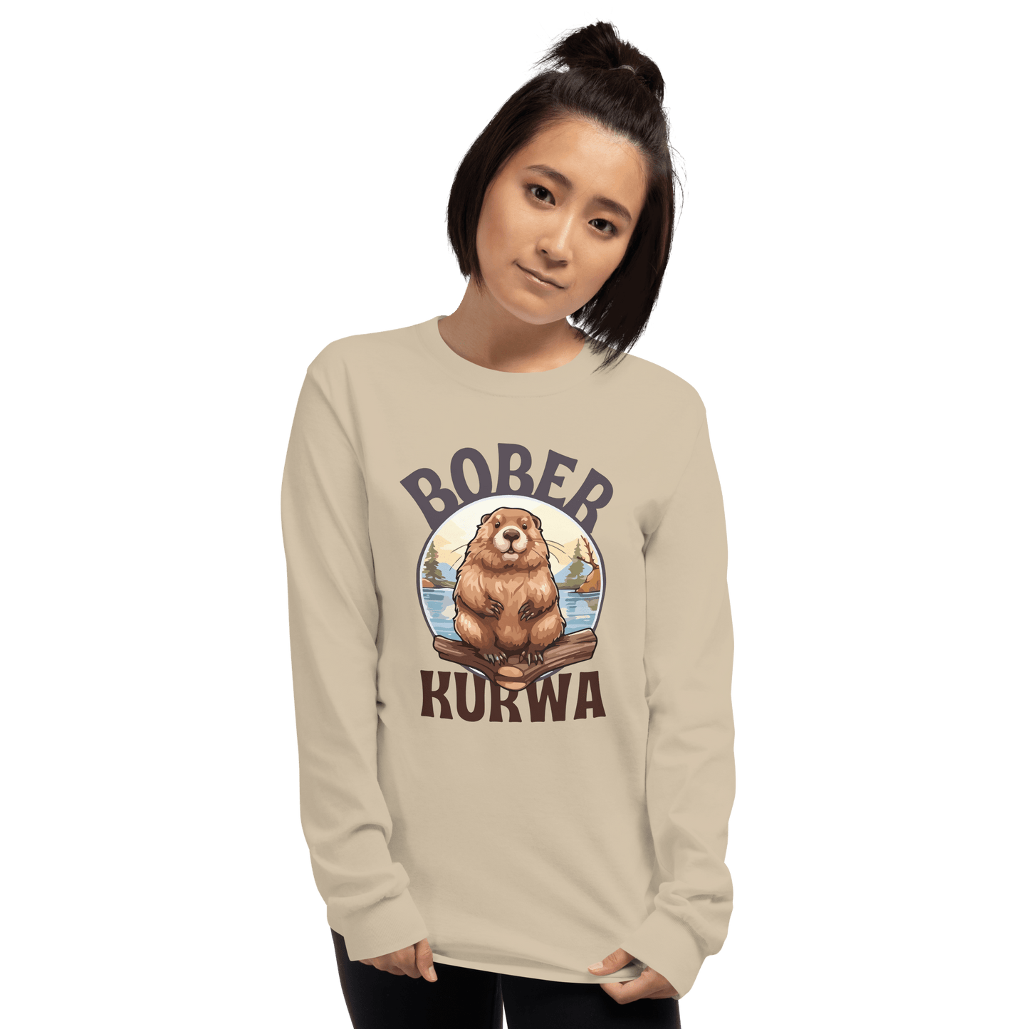 Bober Kurwa Long Sleeve T-Shirt Meme - Sport Grey | Shirtposting