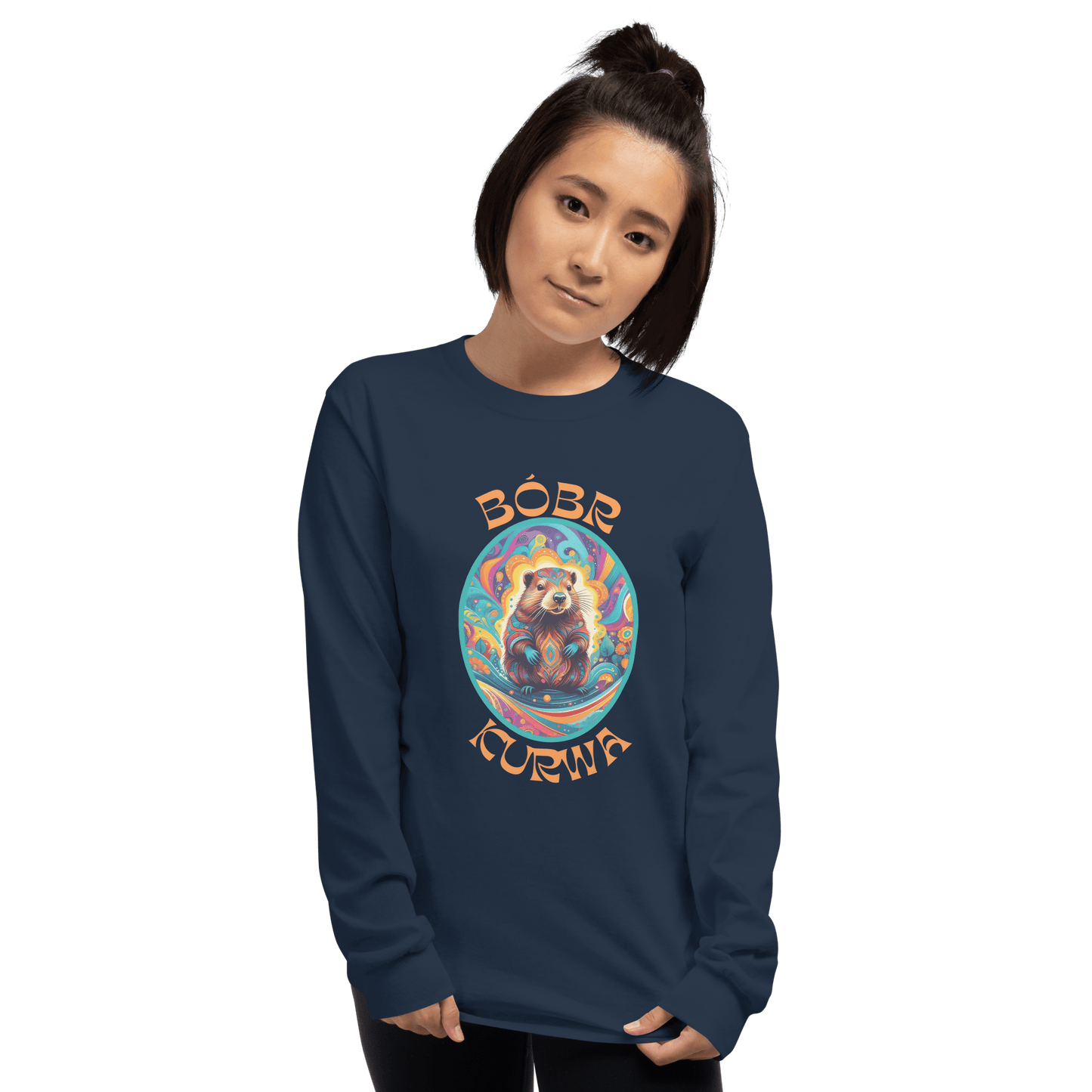 Bober Kurwa Long Sleeve T-Shirt Meme - Sport Grey | Shirtposting