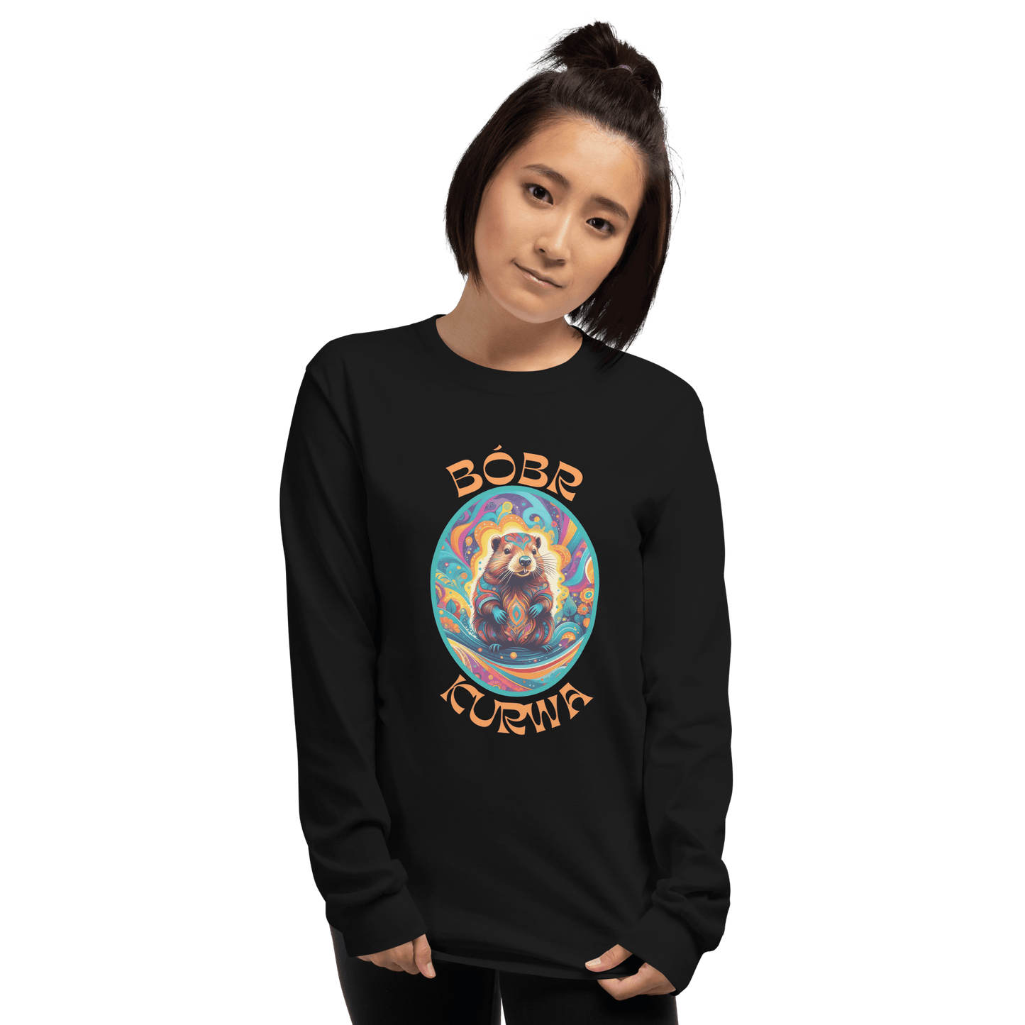 Bober Kurwa Long Sleeve T-Shirt Meme - Sport Grey | Shirtposting