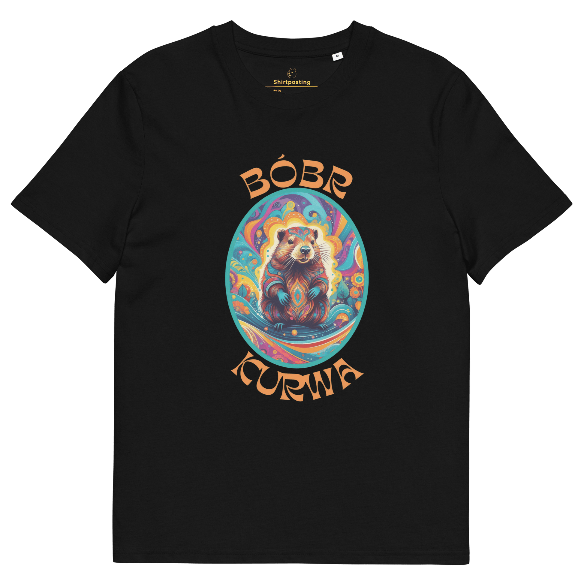 Bober Kurwa Premium Organic T-Shirt Meme - Black | Shirtposting