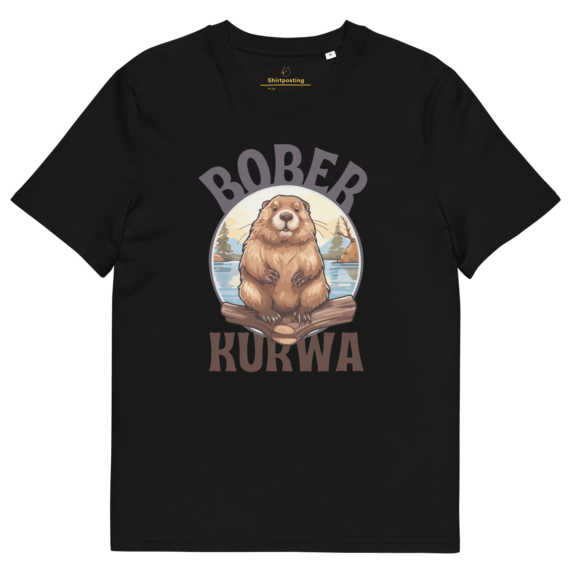 Bober Kurwa Premium Organic T-Shirt Meme - Black | Shirtposting