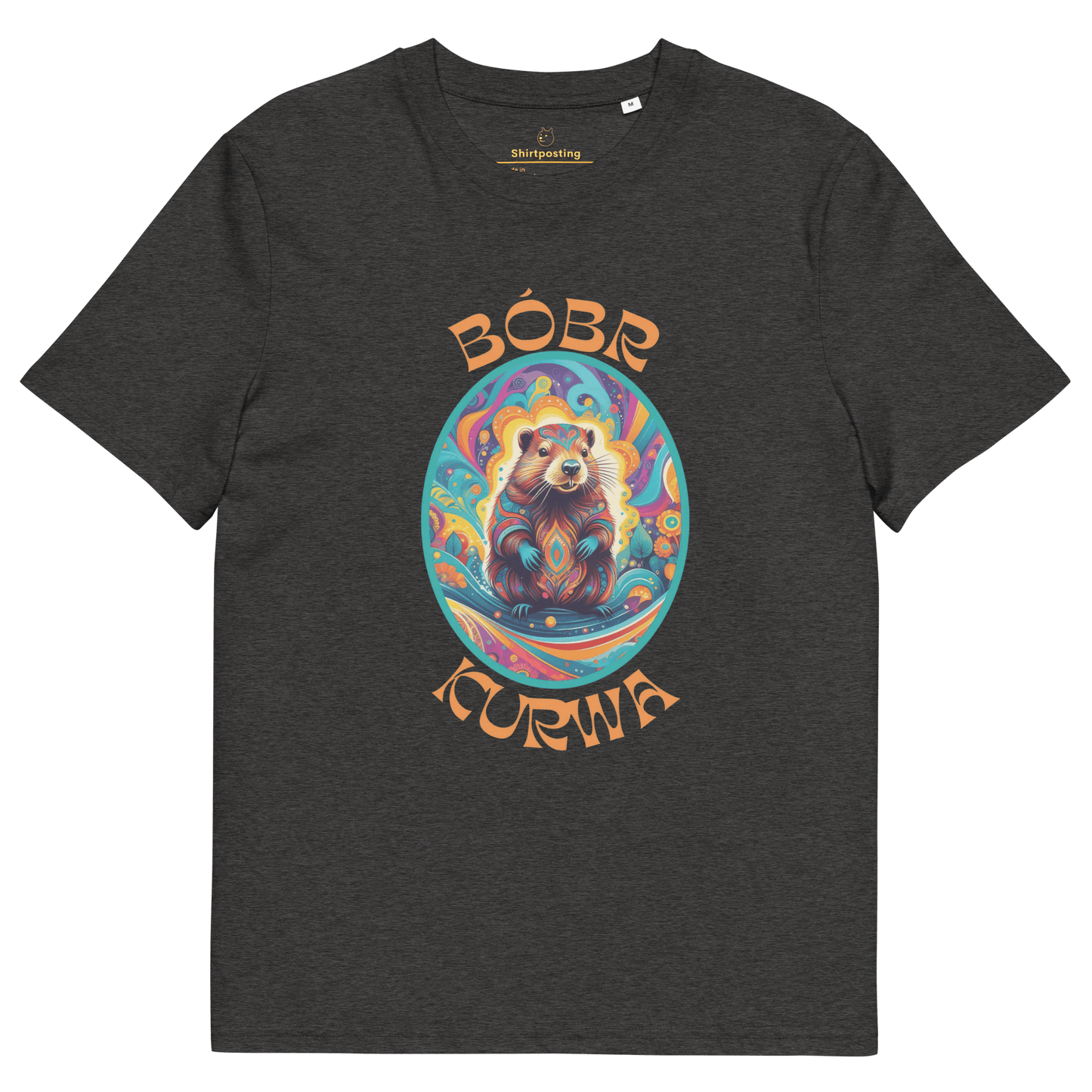 Bober Kurwa Premium Organic T-Shirt Meme - Dark Heather Grey | Shirtposting