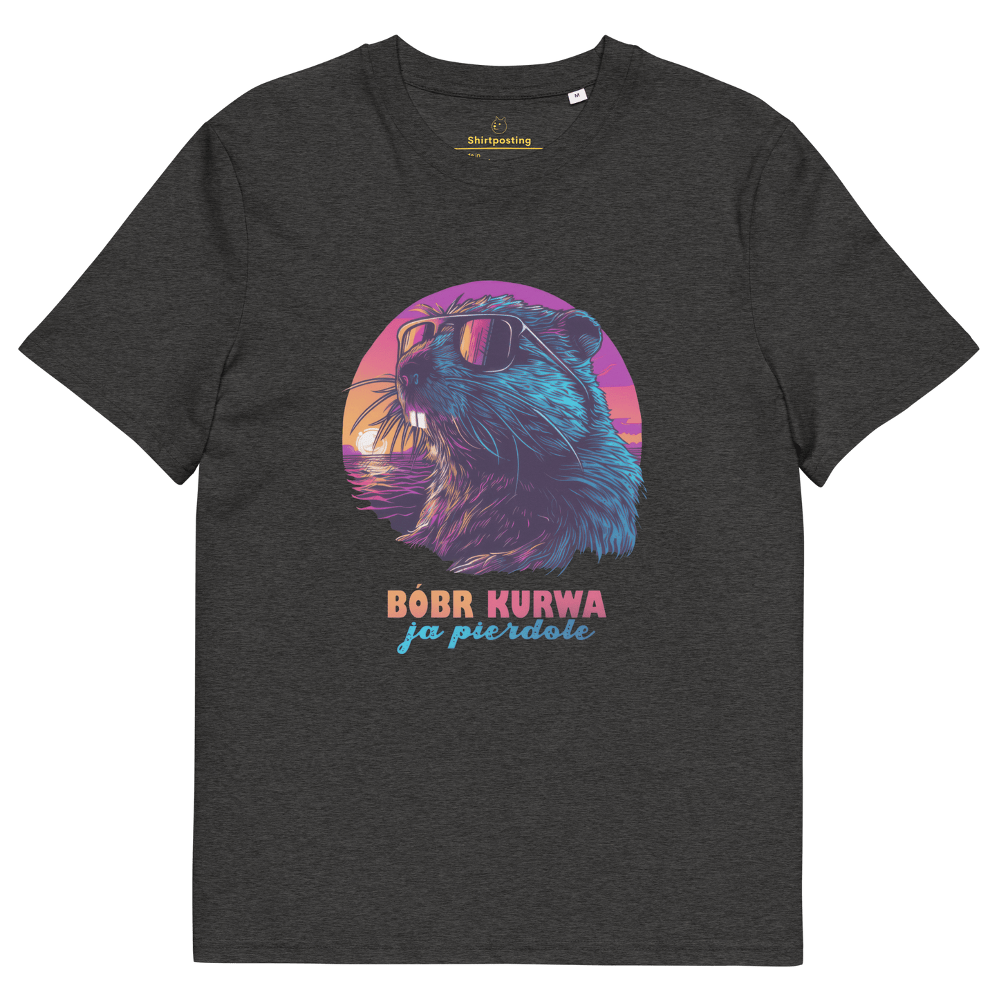 Bober Kurwa Premium Organic T-Shirt Meme - Dark Heather Grey | Shirtposting