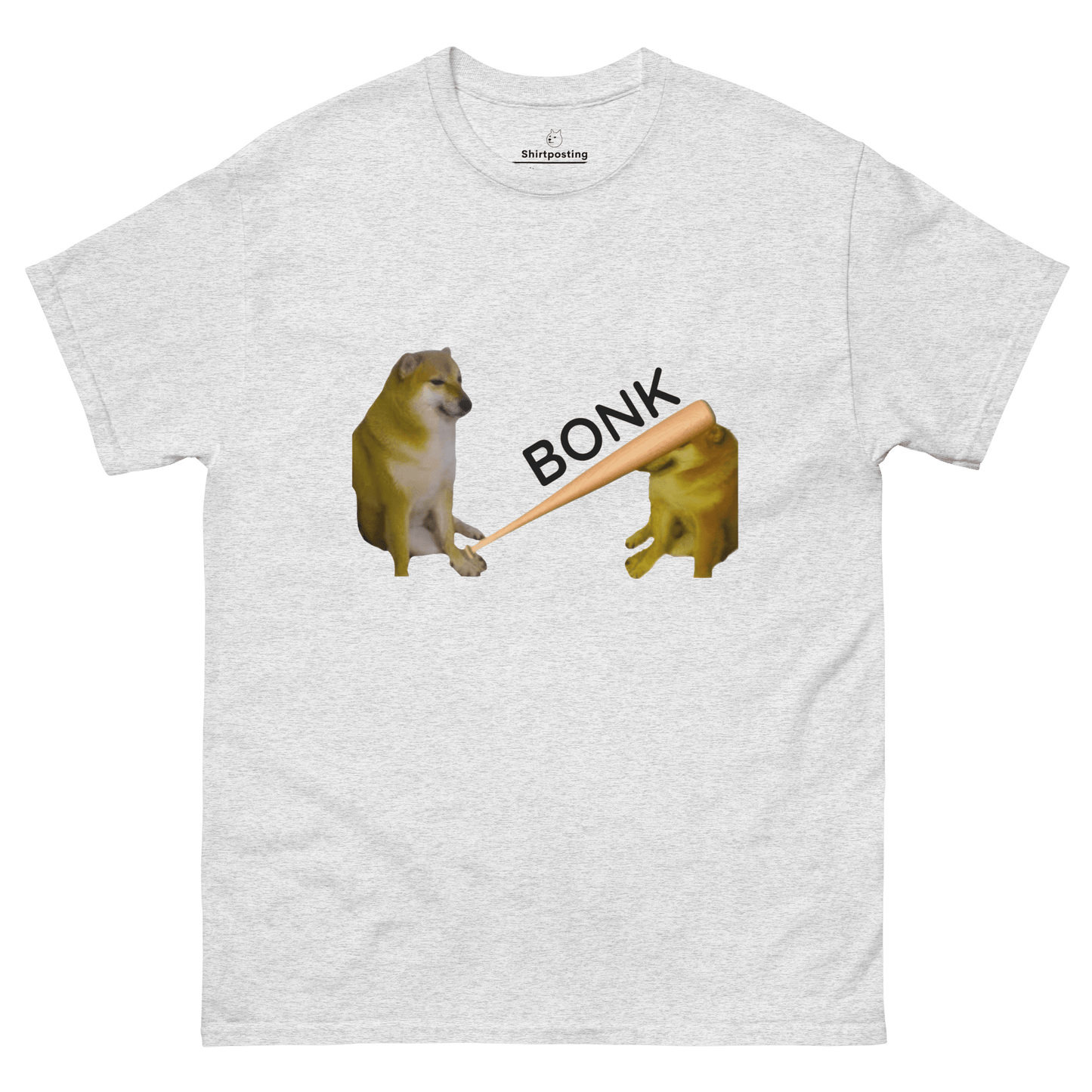 Bonk Classic T-Shirt Meme - Ash | Shirtposting