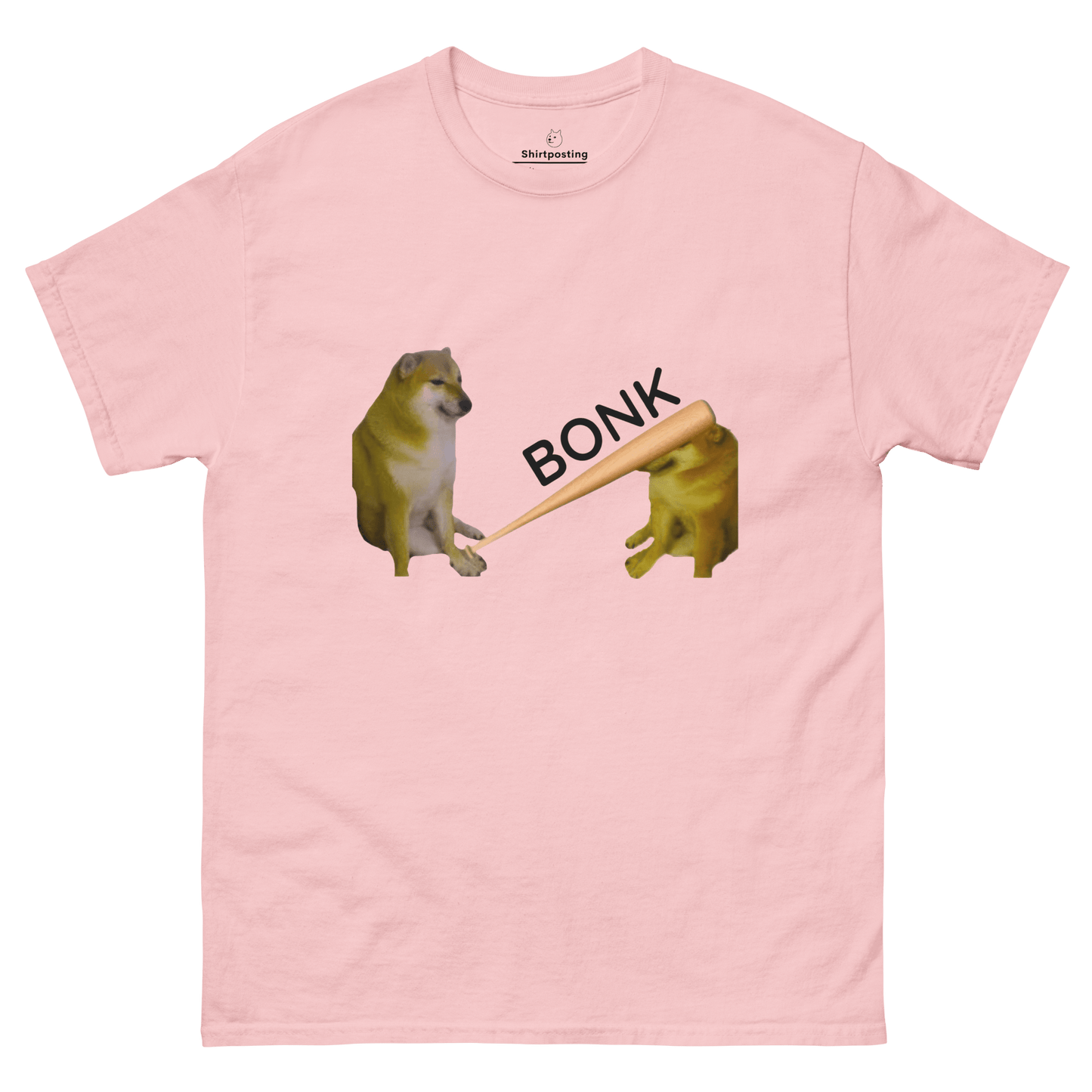 Bonk Classic T-Shirt Meme - Light Pink | Shirtposting