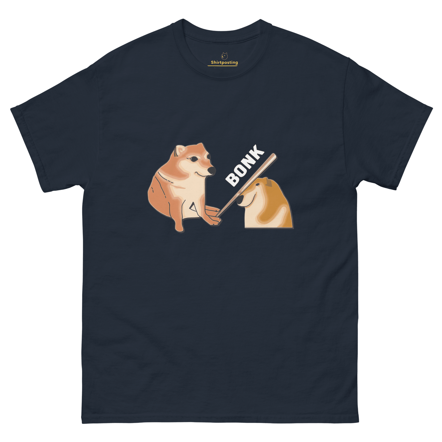 Bonk Classic T-Shirt Meme - Navy | Shirtposting
