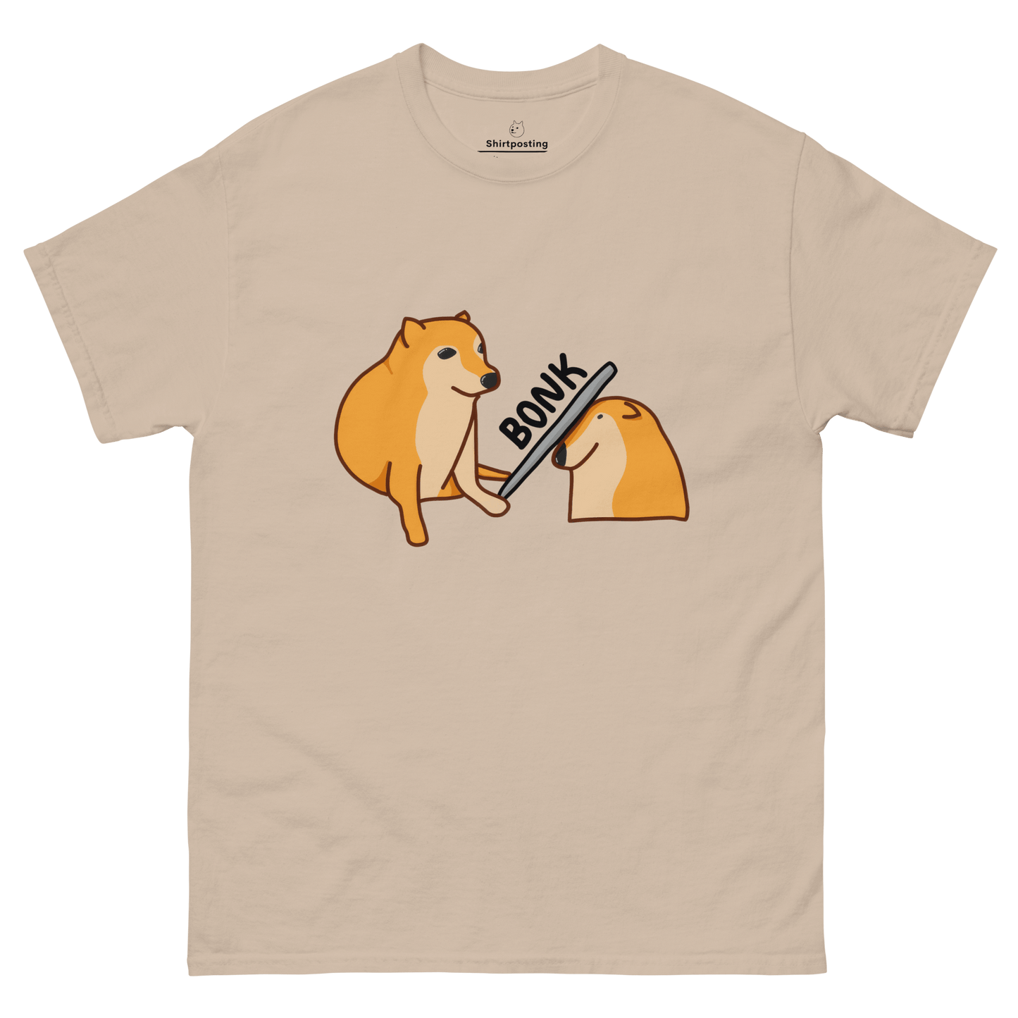 Bonk Classic T-Shirt Meme - Sand | Shirtposting