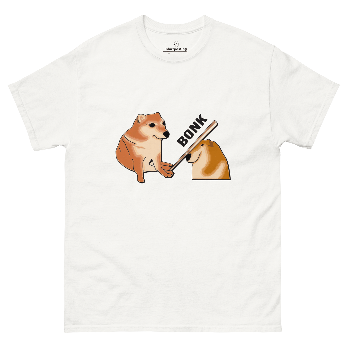 Bonk Classic T-Shirt Meme - White | Shirtposting