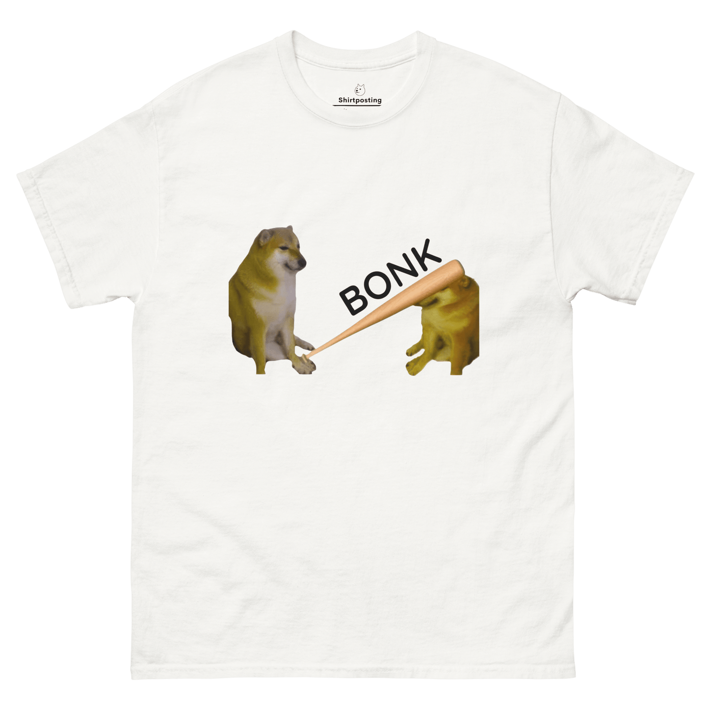 Bonk Classic T-Shirt Meme - White | Shirtposting