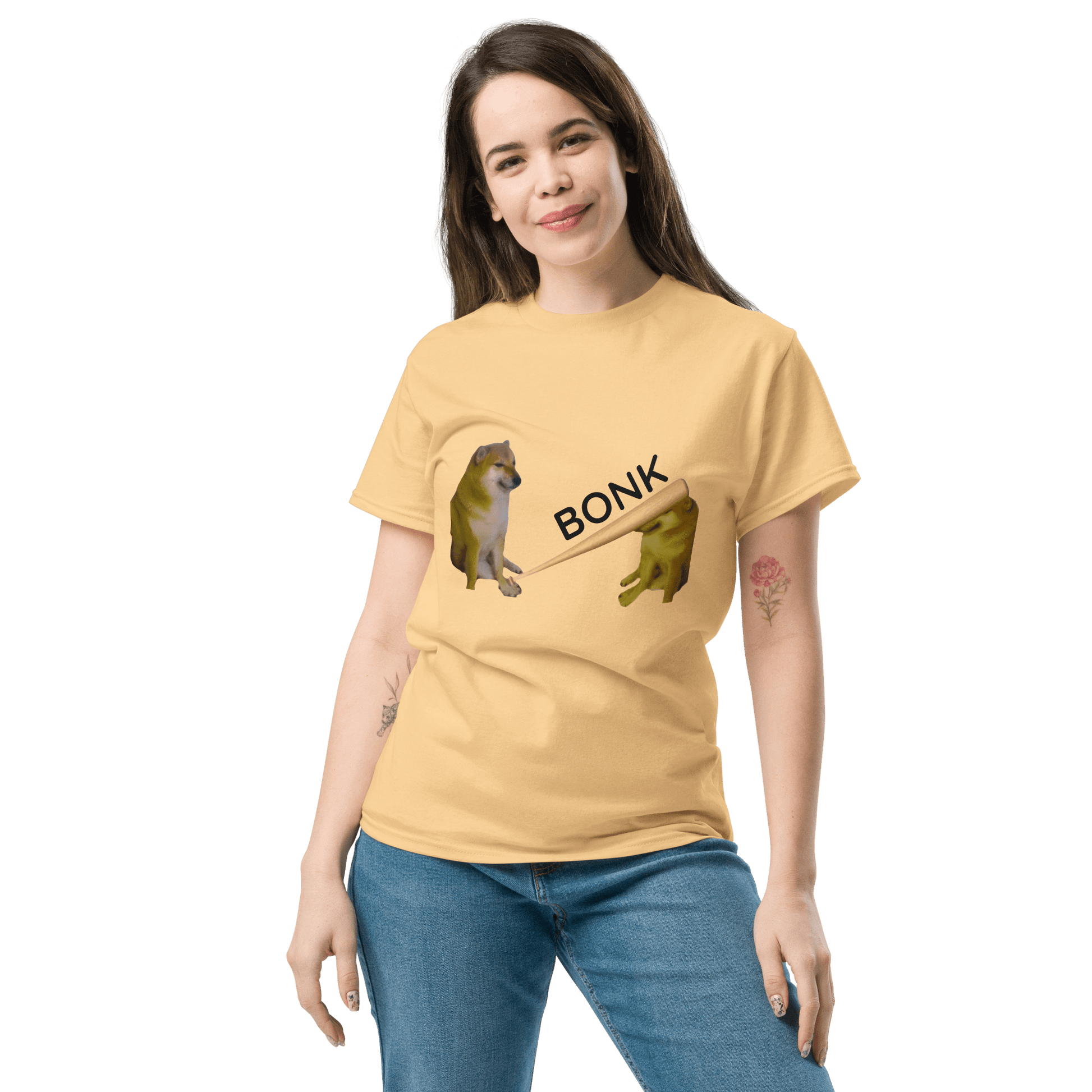 Bonk Classic T-Shirt Meme - Yellow Haze | Shirtposting
