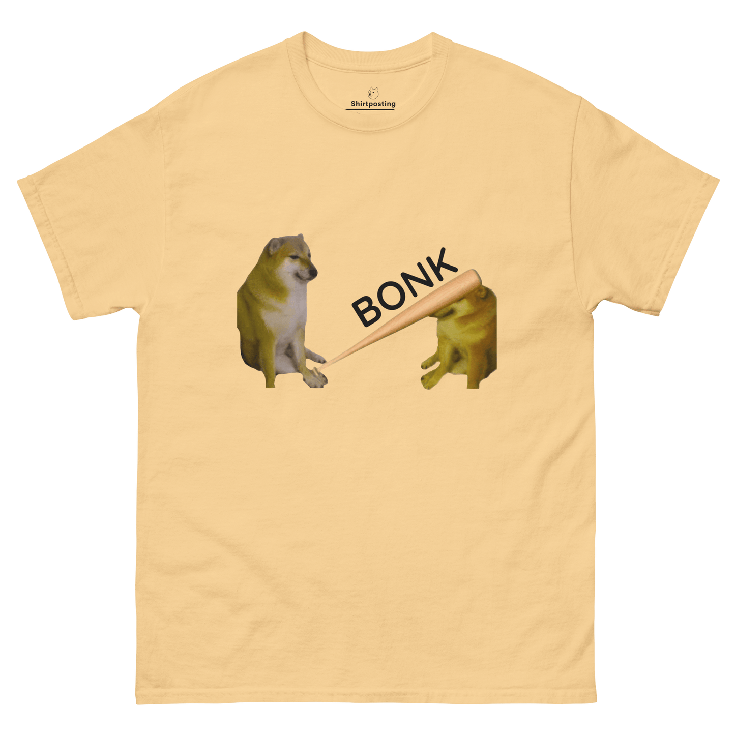 Bonk Classic T-Shirt Meme - Yellow Haze | Shirtposting