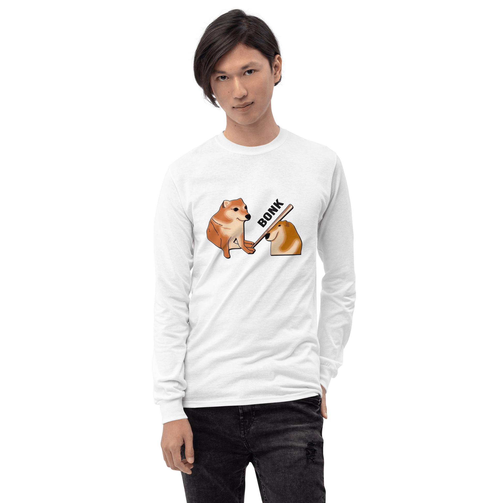 Bonk Long Sleeve T-Shirt Meme - Ash | Shirtposting
