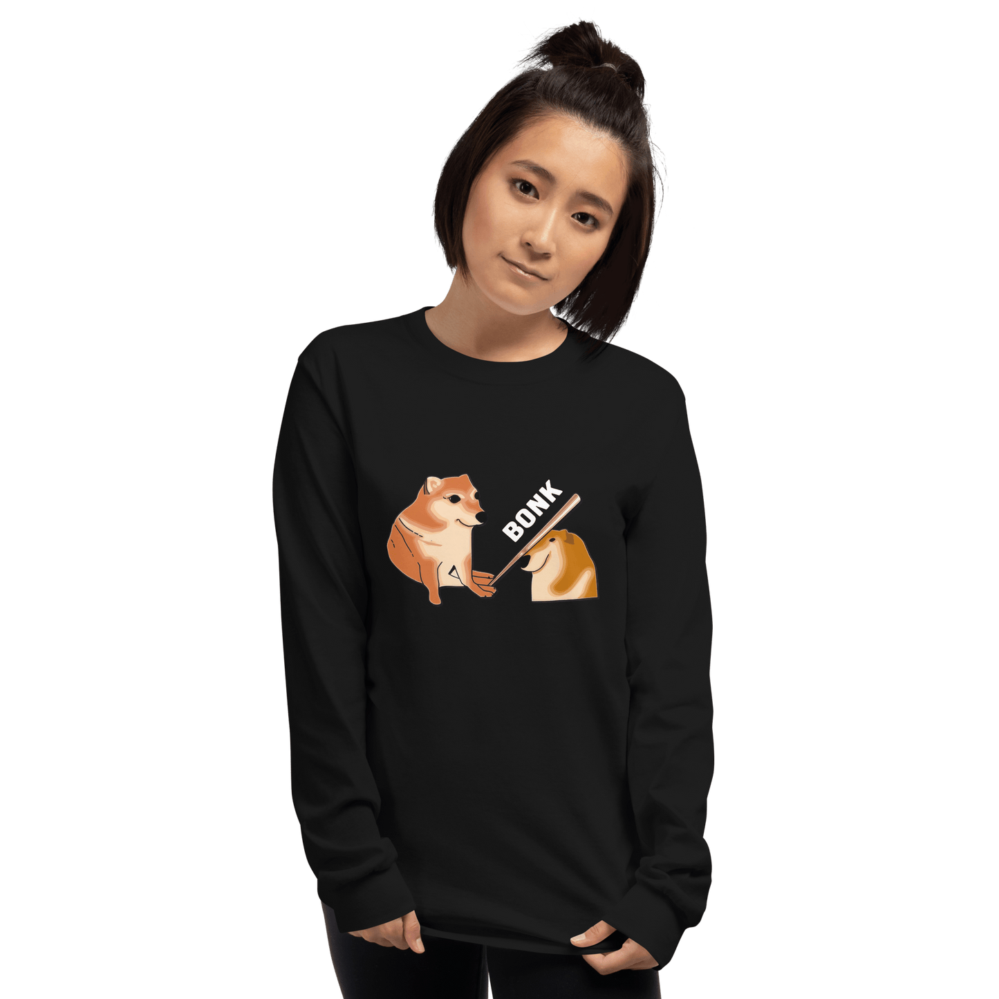 Bonk Long Sleeve T-Shirt Meme - Sport Grey | Shirtposting