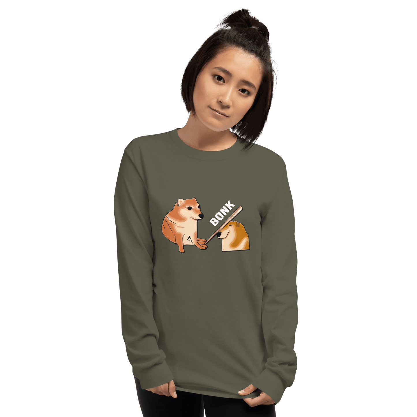 Bonk Long Sleeve T-Shirt Meme - Sport Grey | Shirtposting