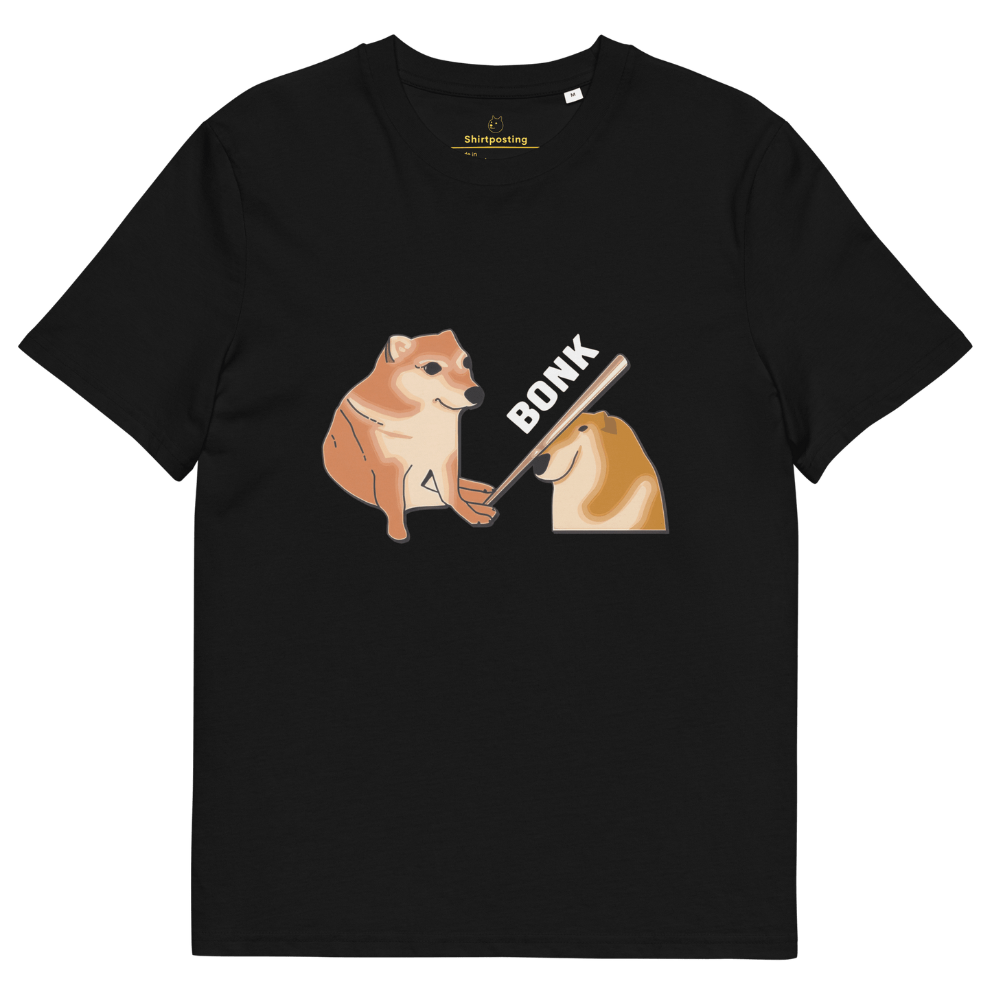 Bonk Premium Organic T-Shirt Meme - Black | Shirtposting