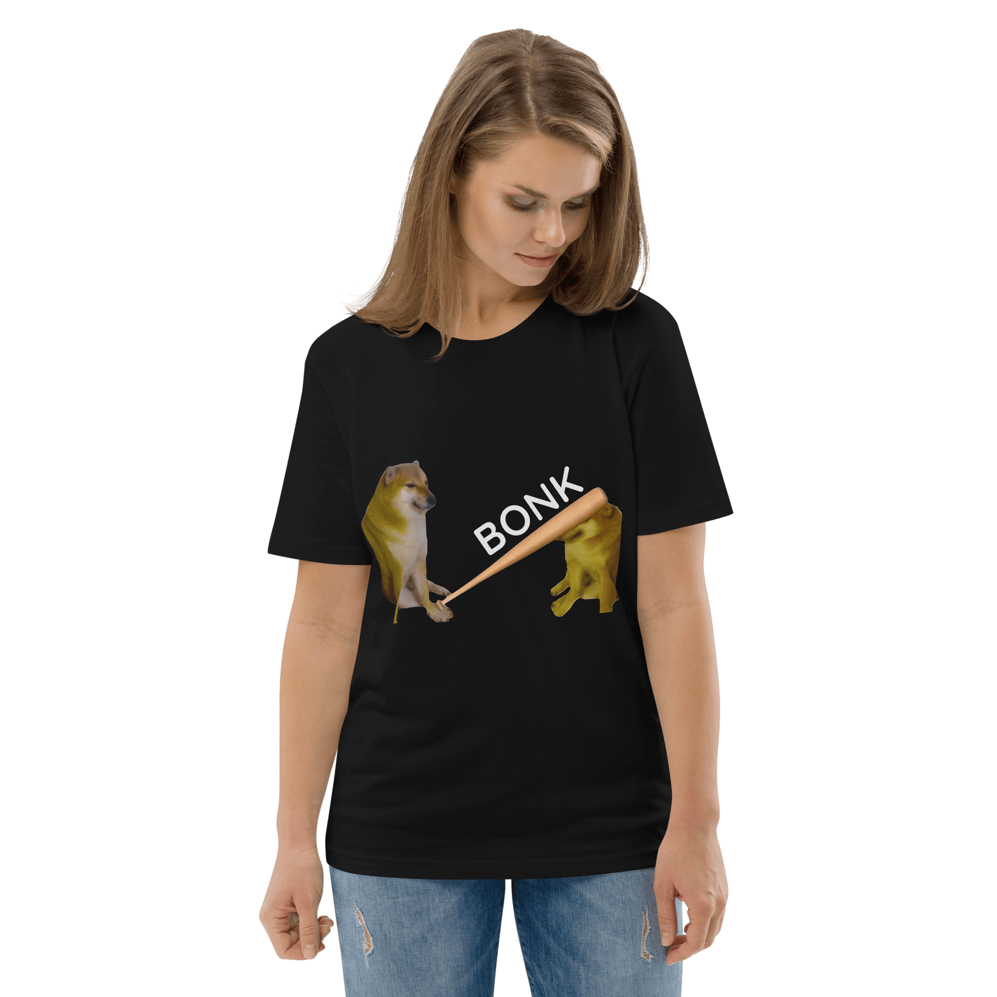 Bonk Premium Organic T-Shirt Meme - Black | Shirtposting
