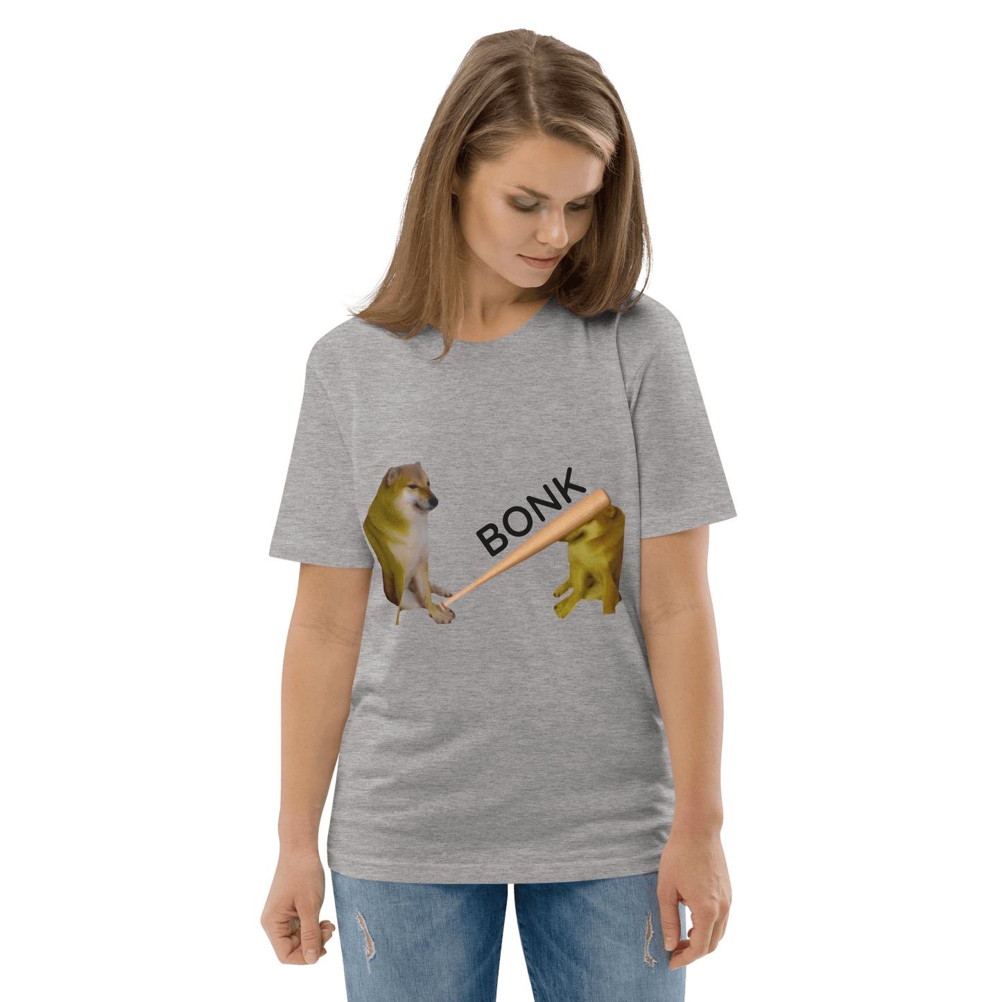Bonk Premium Organic T-Shirt Meme - Cotton Pink | Shirtposting