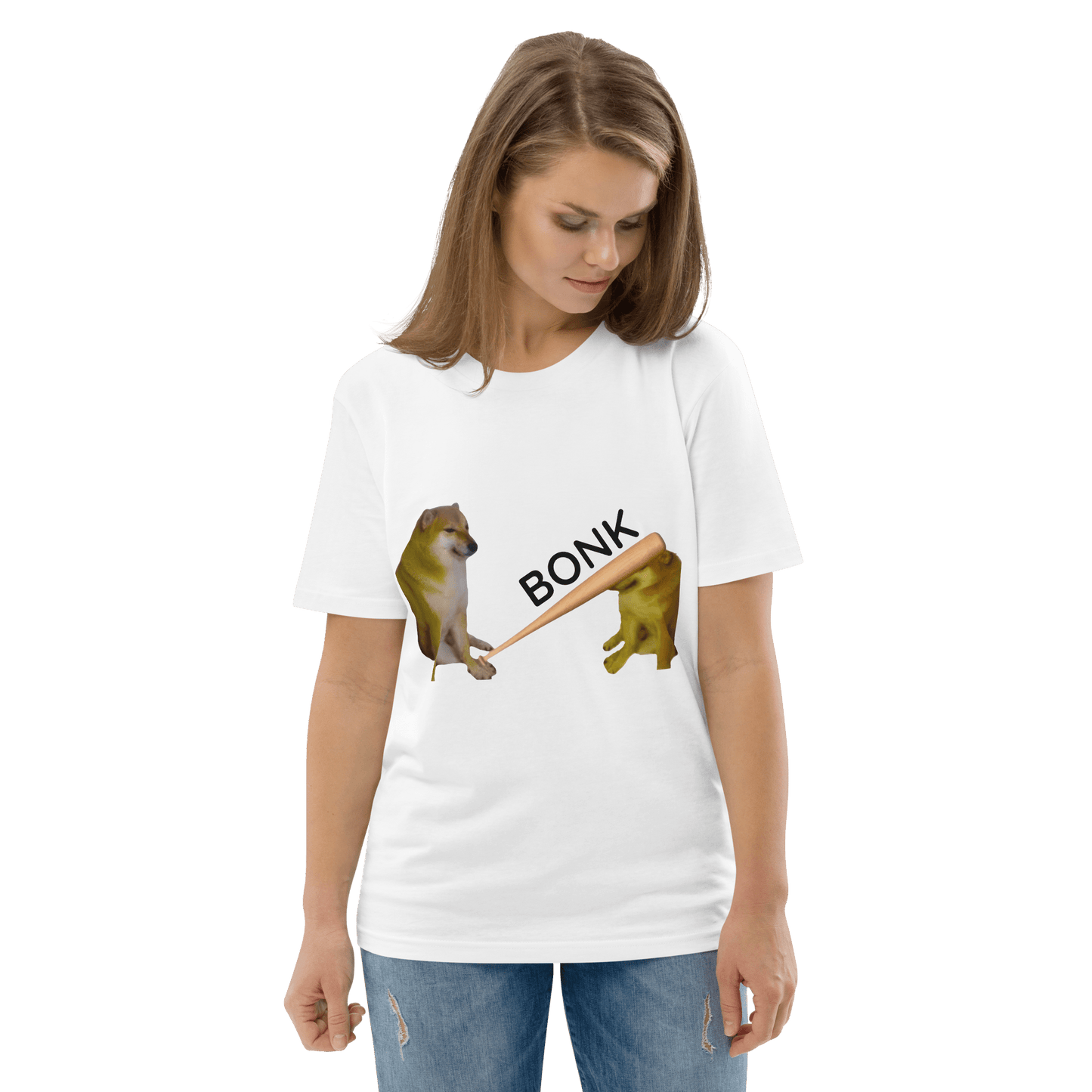 Bonk Premium Organic T-Shirt Meme - Cotton Pink | Shirtposting