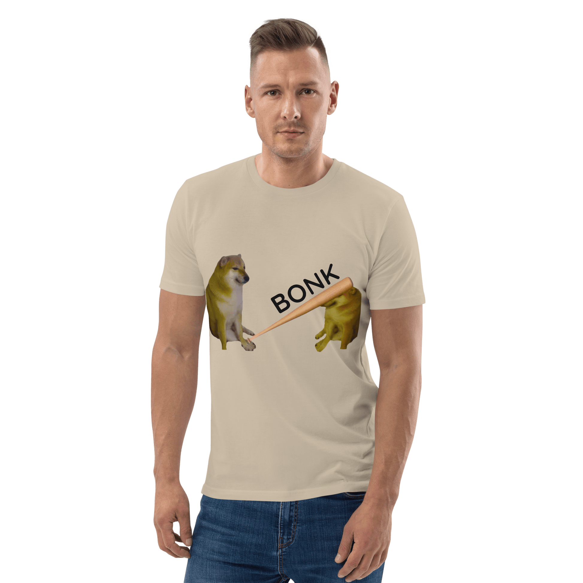 Bonk Premium Organic T-Shirt Meme - Cotton Pink | Shirtposting