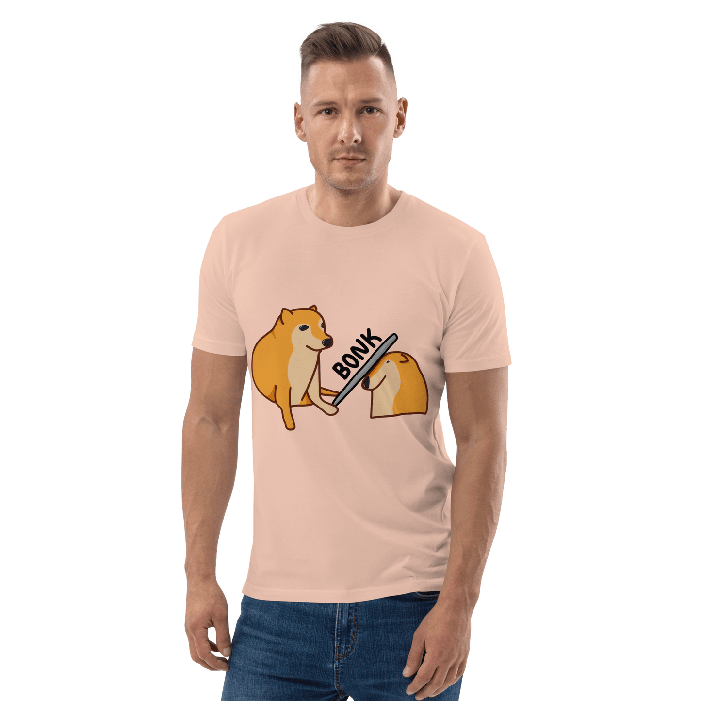 Bonk Premium Organic T-Shirt Meme - Cotton Pink | Shirtposting