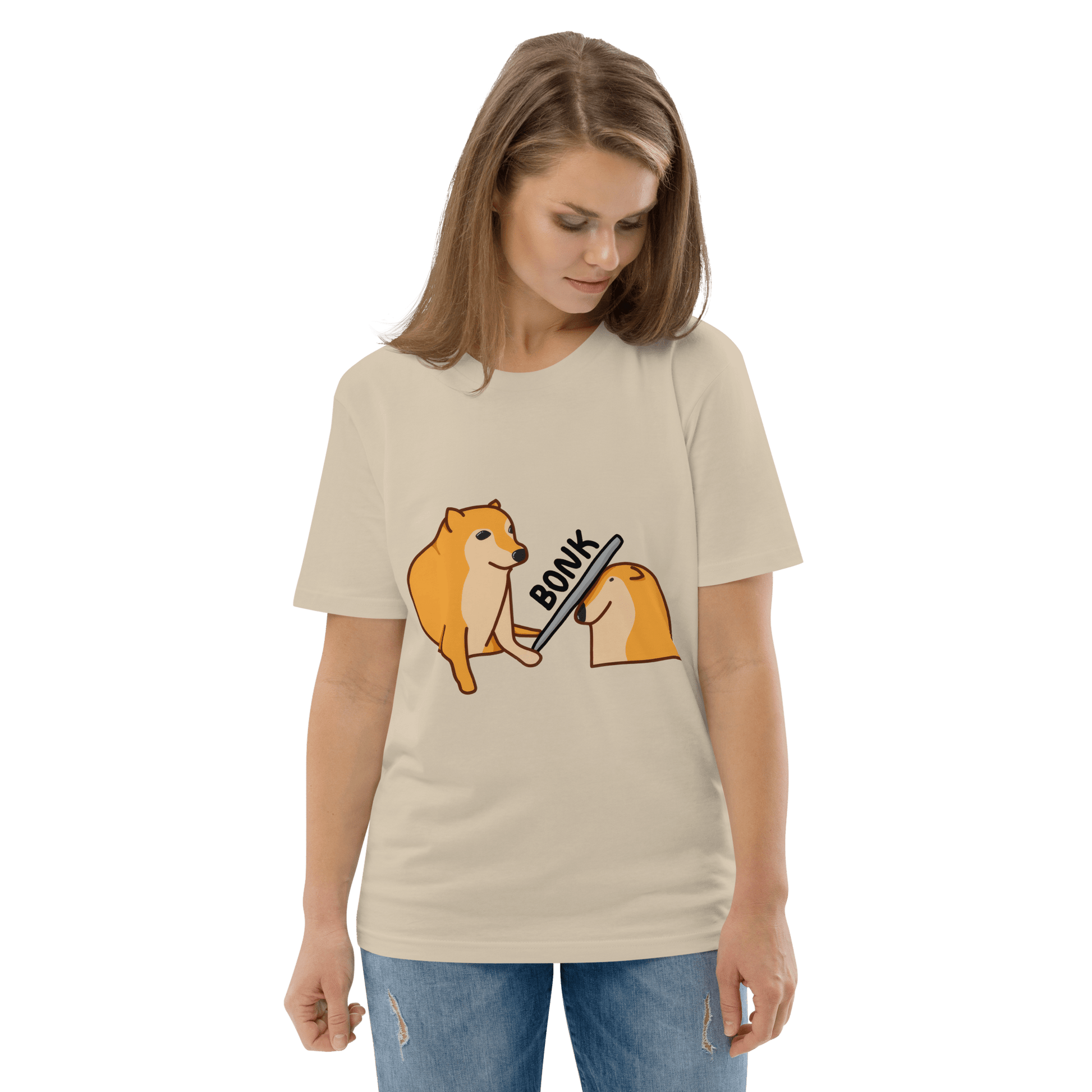 Bonk Premium Organic T-Shirt Meme - Cotton Pink | Shirtposting