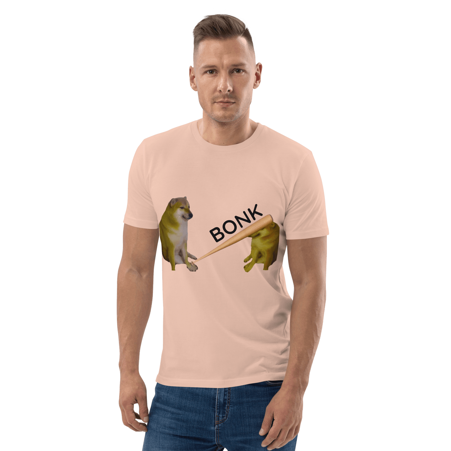 Bonk Premium Organic T-Shirt Meme - Cotton Pink | Shirtposting