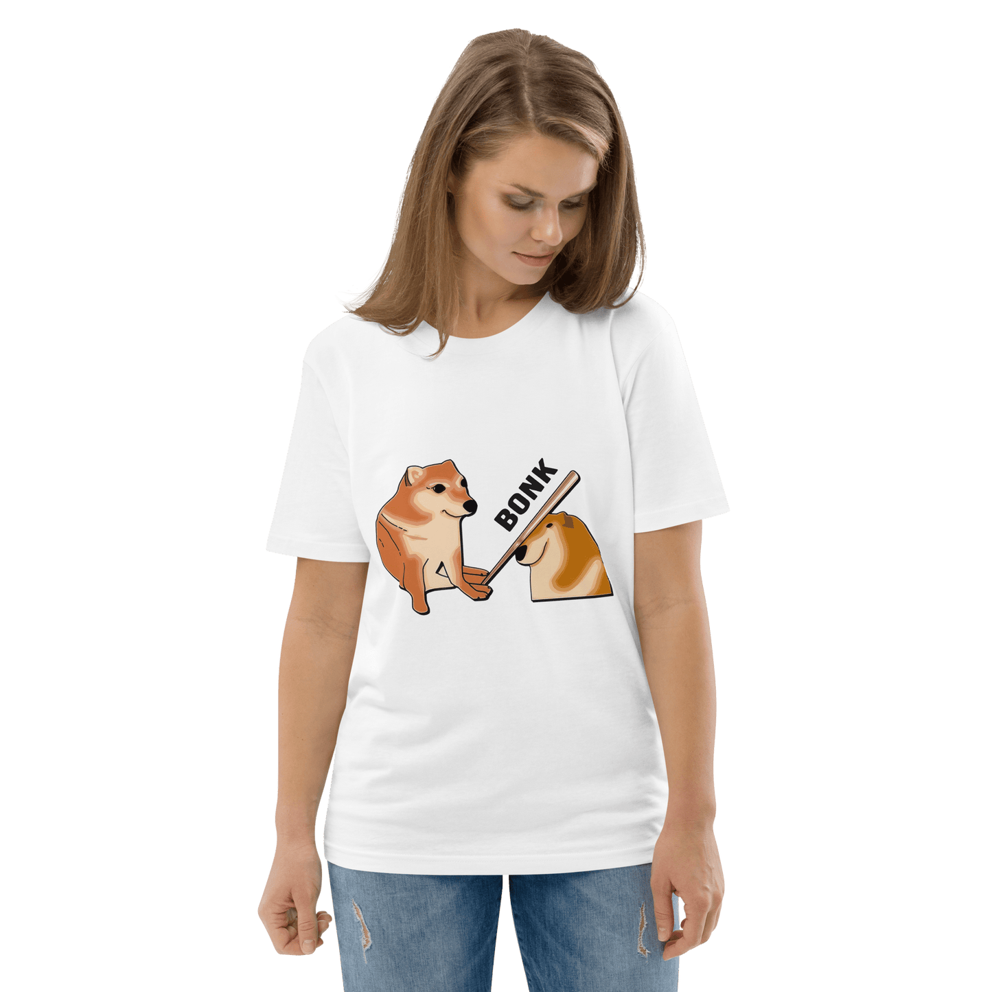 Bonk Premium Organic T-Shirt Meme - Fraiche Peche | Shirtposting