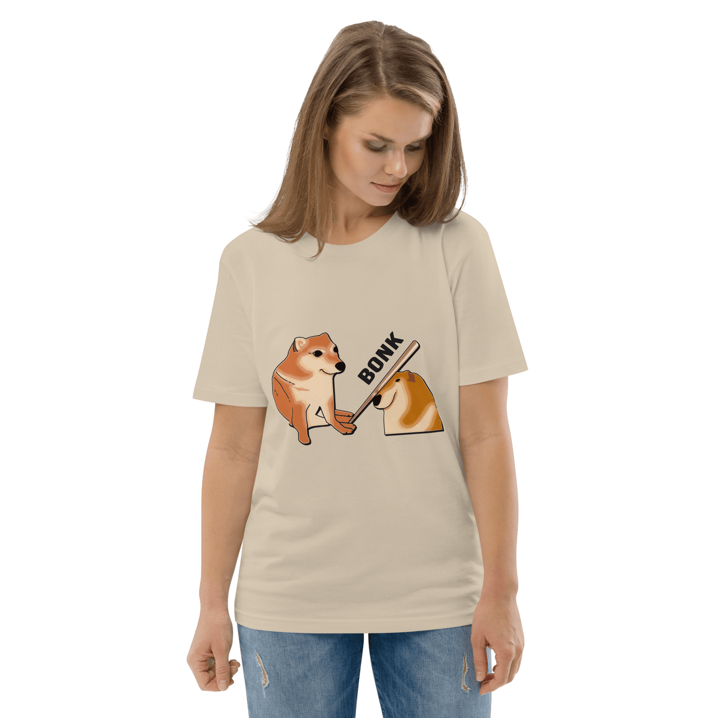 Bonk Premium Organic T-Shirt Meme - Fraiche Peche | Shirtposting