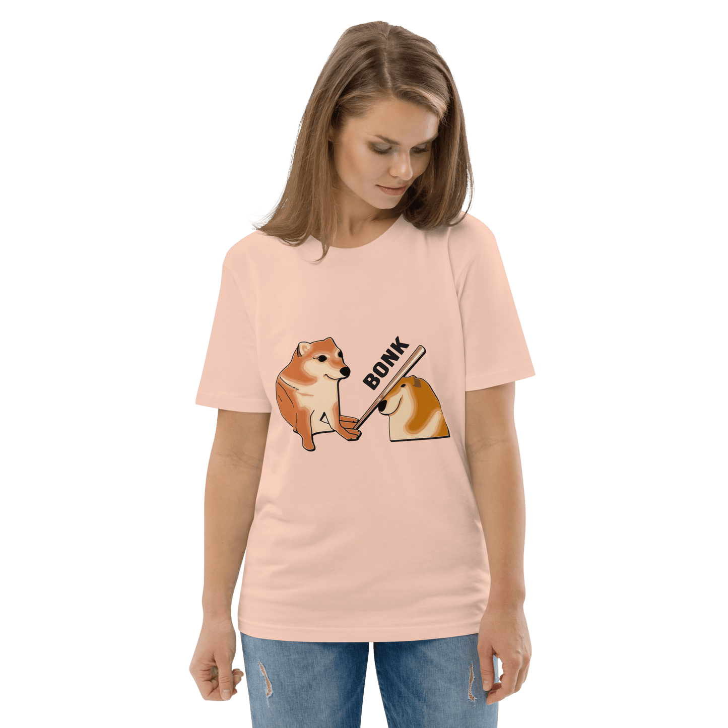 Bonk Premium Organic T-Shirt Meme - Fraiche Peche | Shirtposting