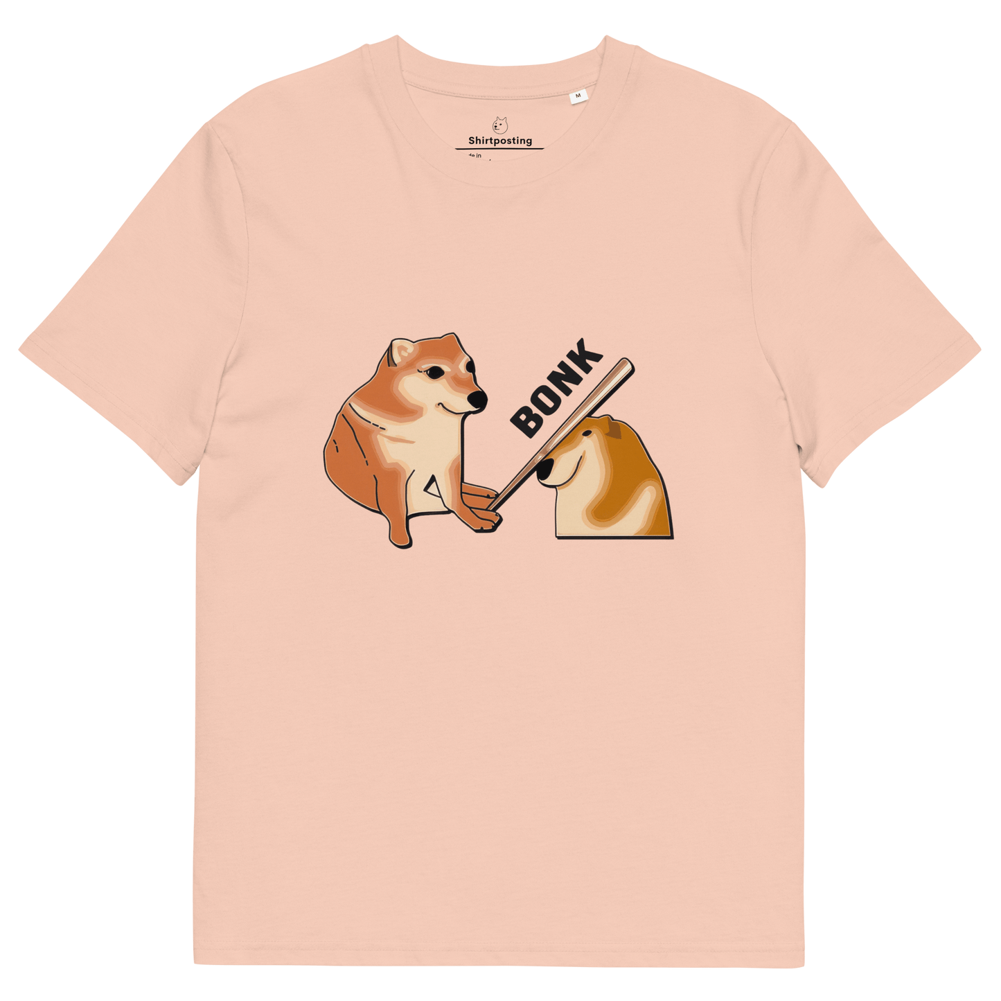 Bonk Premium Organic T-Shirt Meme - Fraiche Peche | Shirtposting