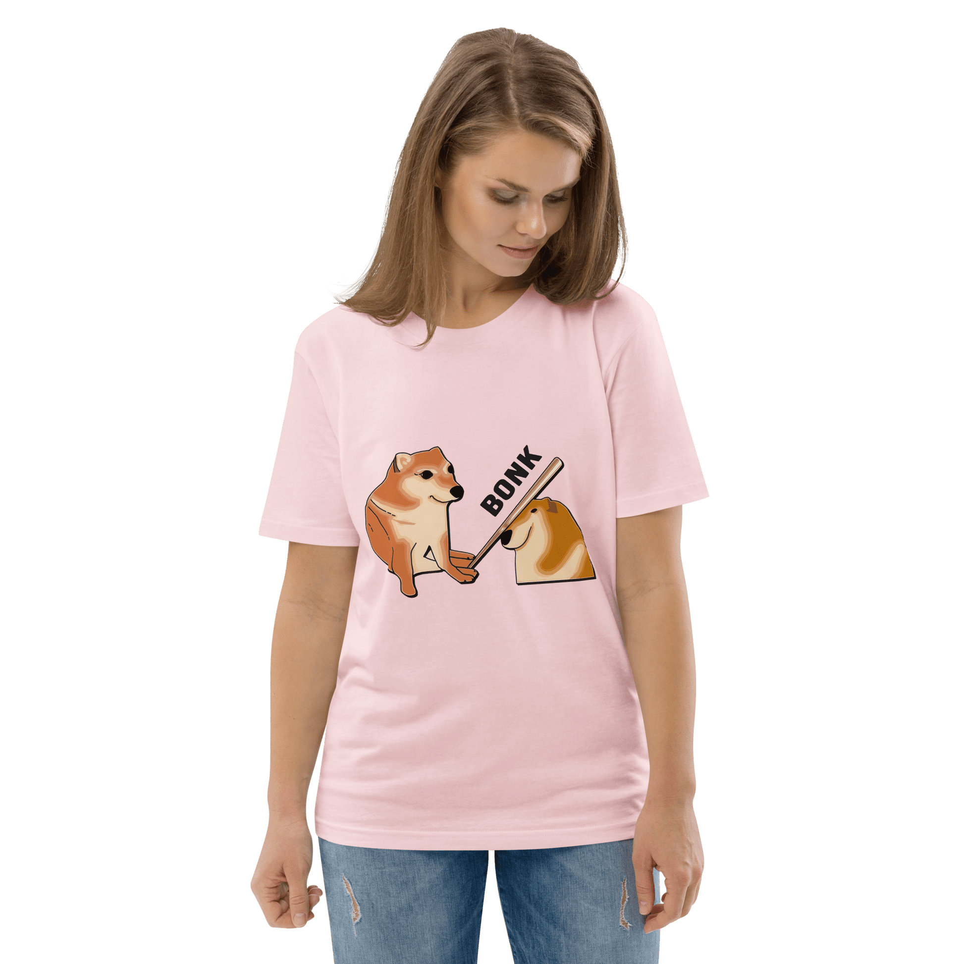 Bonk Premium Organic T-Shirt Meme - Fraiche Peche | Shirtposting
