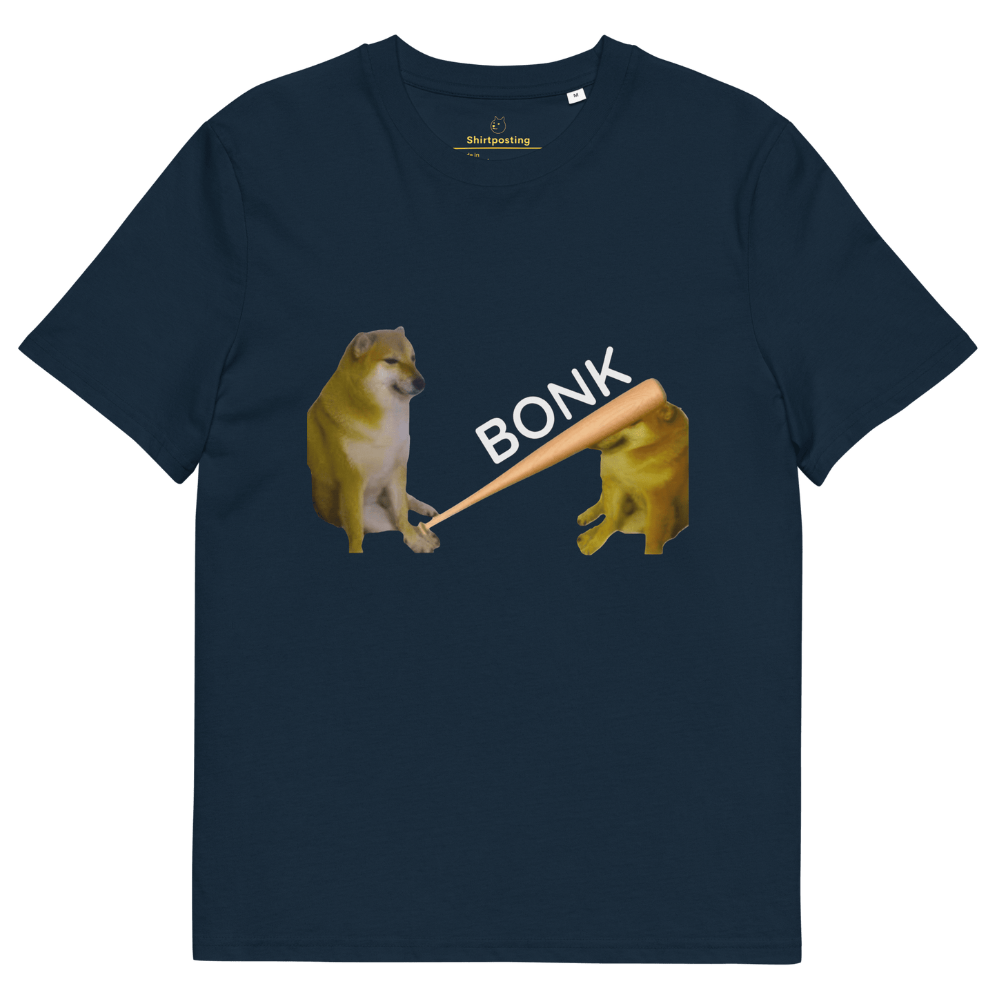 Bonk Premium Organic T-Shirt Meme - French Navy | Shirtposting