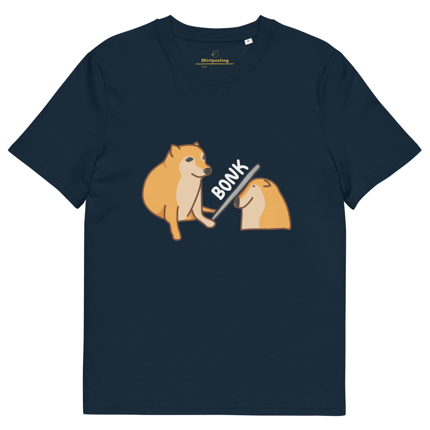 Bonk Premium Organic T-Shirt Meme - French Navy | Shirtposting