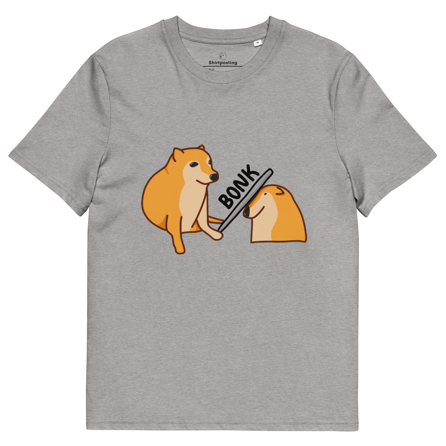 Bonk Premium Organic T-Shirt Meme - Heather Grey | Shirtposting
