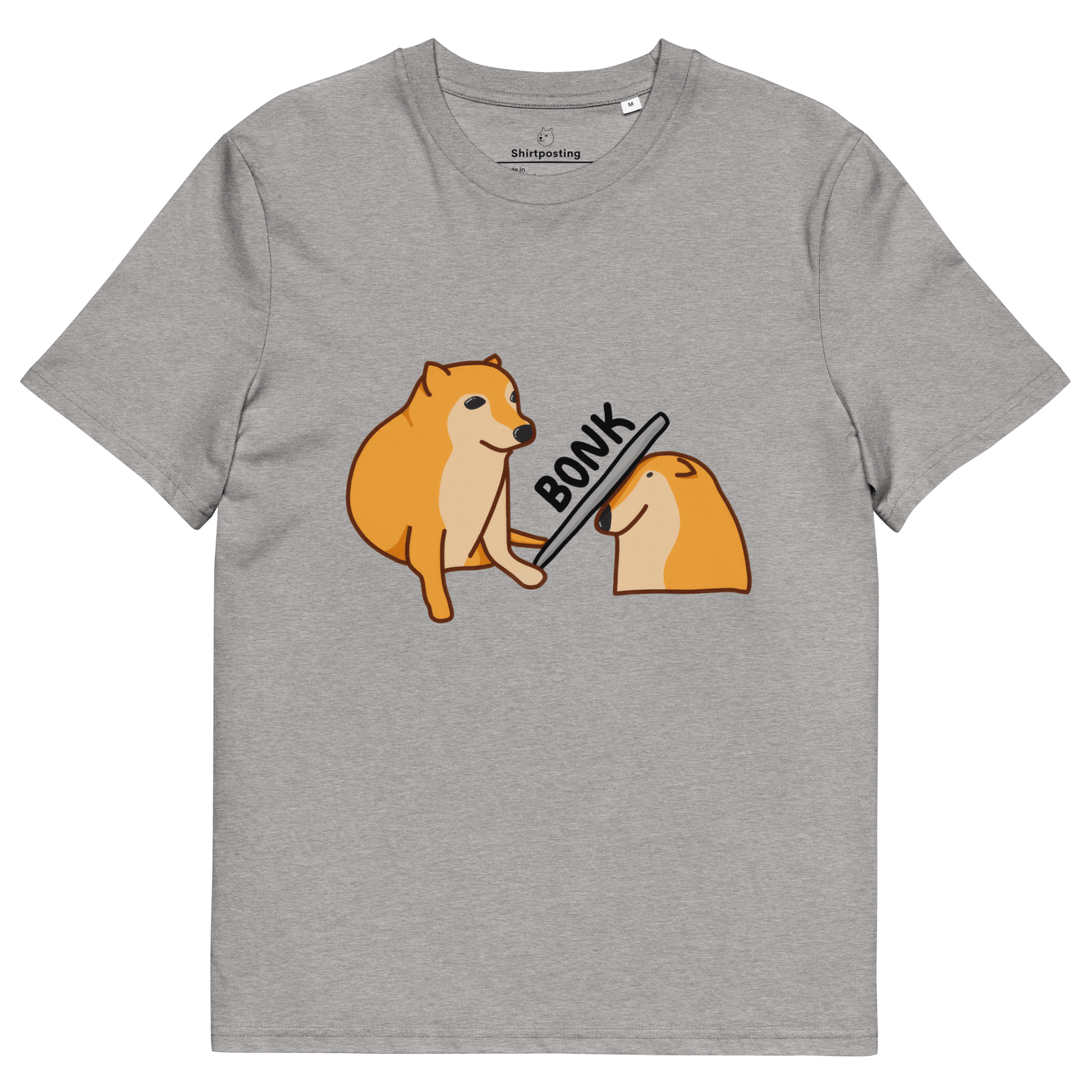 Bonk Premium Organic T-Shirt Meme - Heather Grey | Shirtposting