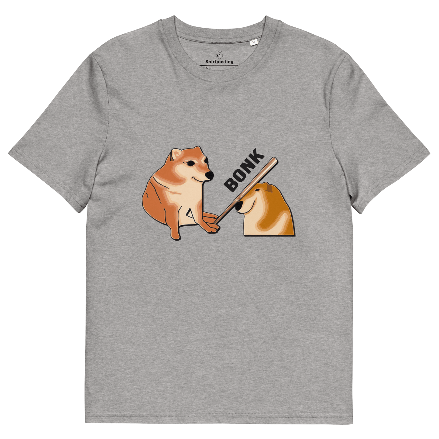 Bonk Premium Organic T-Shirt Meme - Heather Grey | Shirtposting