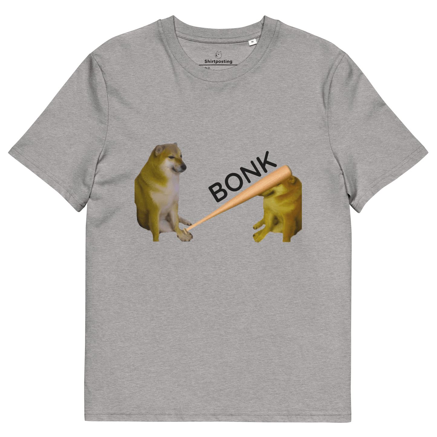 Bonk Premium Organic T-Shirt Meme - Heather Grey | Shirtposting