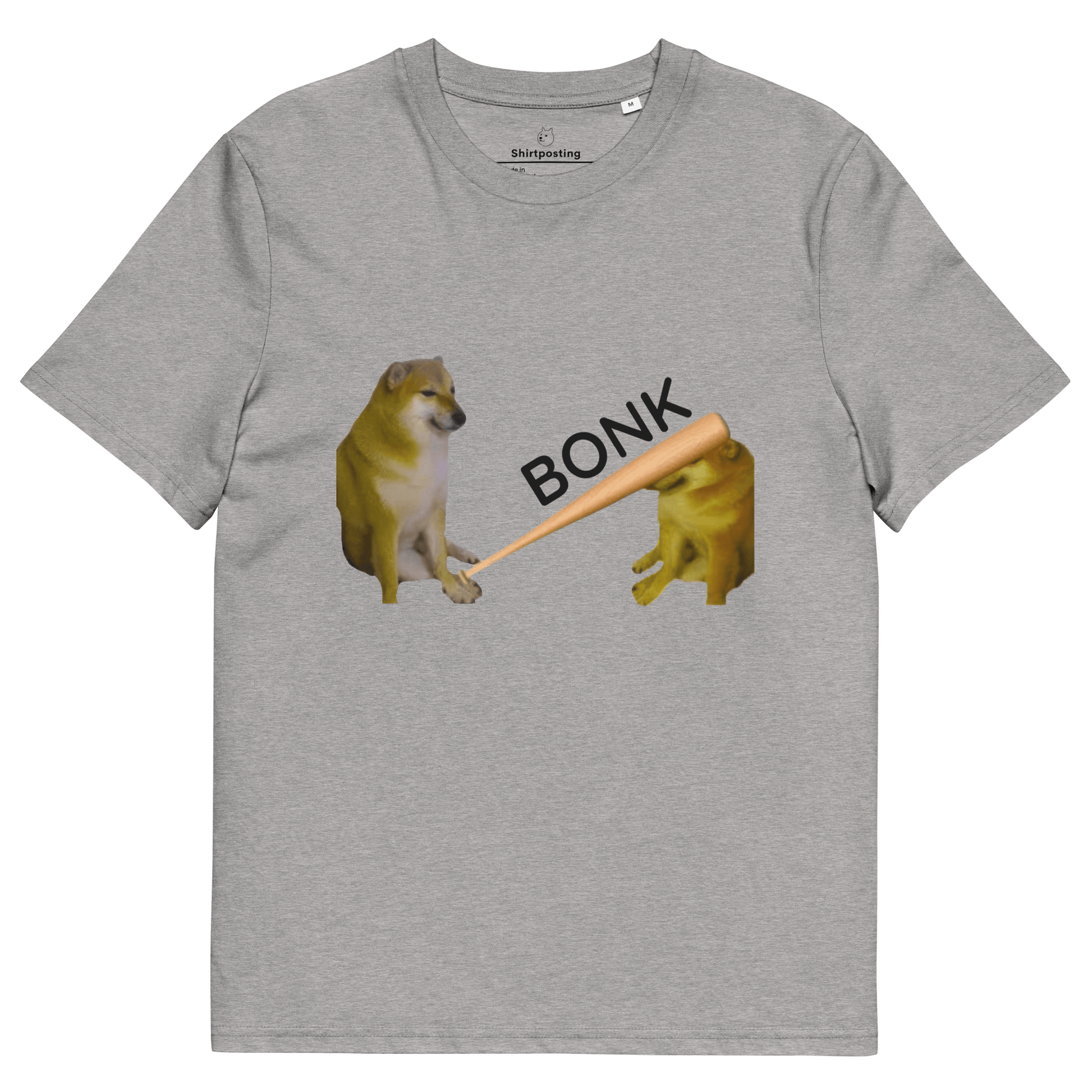 Bonk Premium Organic T-Shirt Meme - Heather Grey | Shirtposting