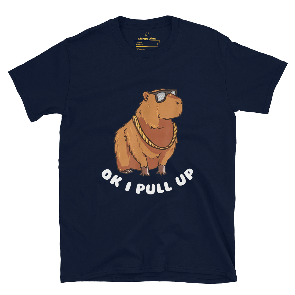 Capybara Classic T-Shirt Meme - Navy | Shirtposting