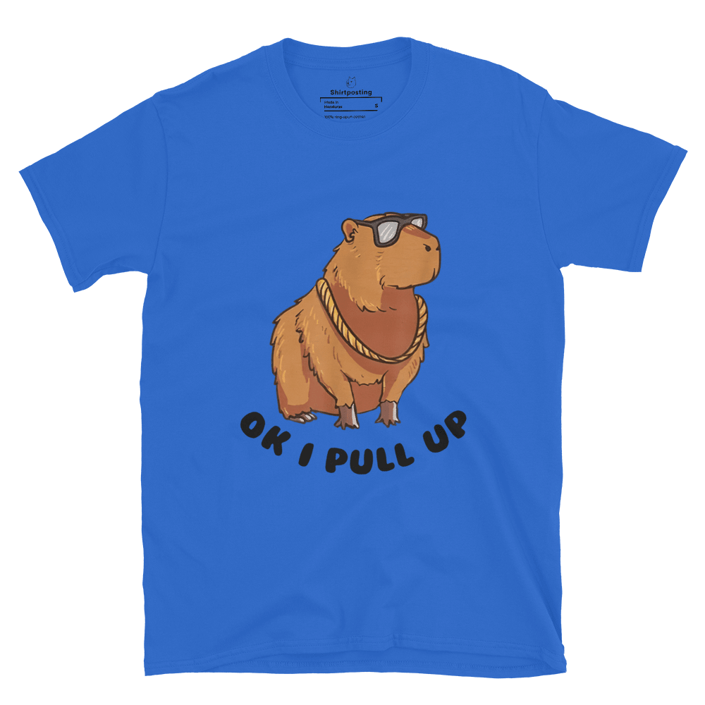 Capybara Classic T-Shirt Meme - Royal | Shirtposting