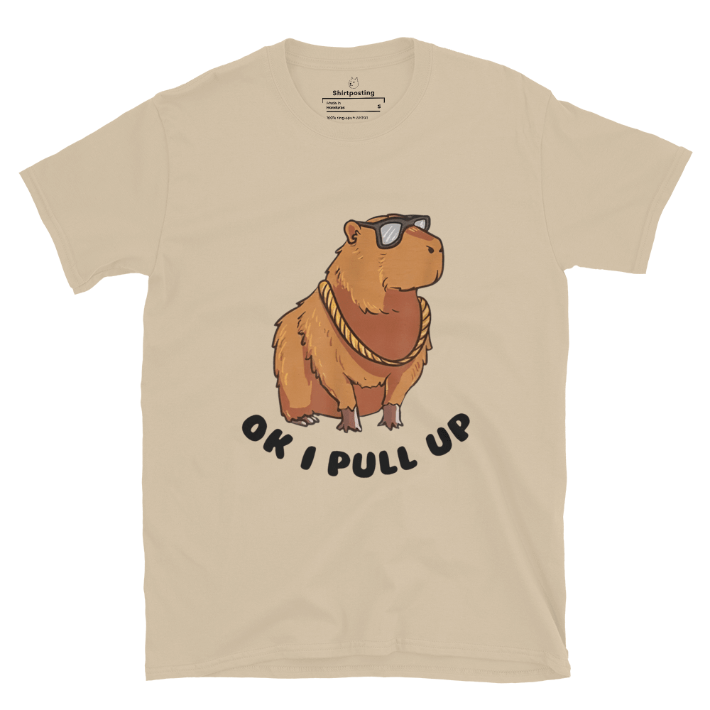 Capybara Classic T-Shirt Meme - Sand | Shirtposting