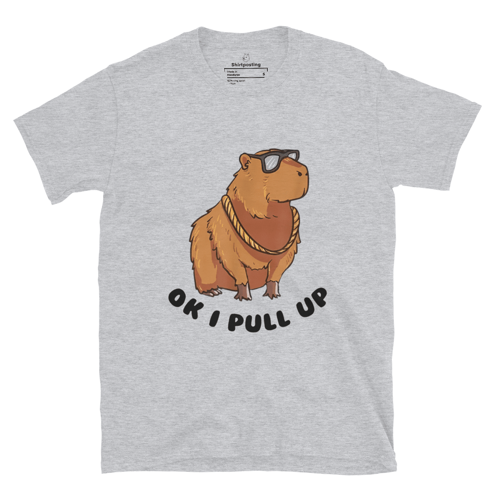 Capybara Classic T-Shirt Meme - Sport Grey | Shirtposting