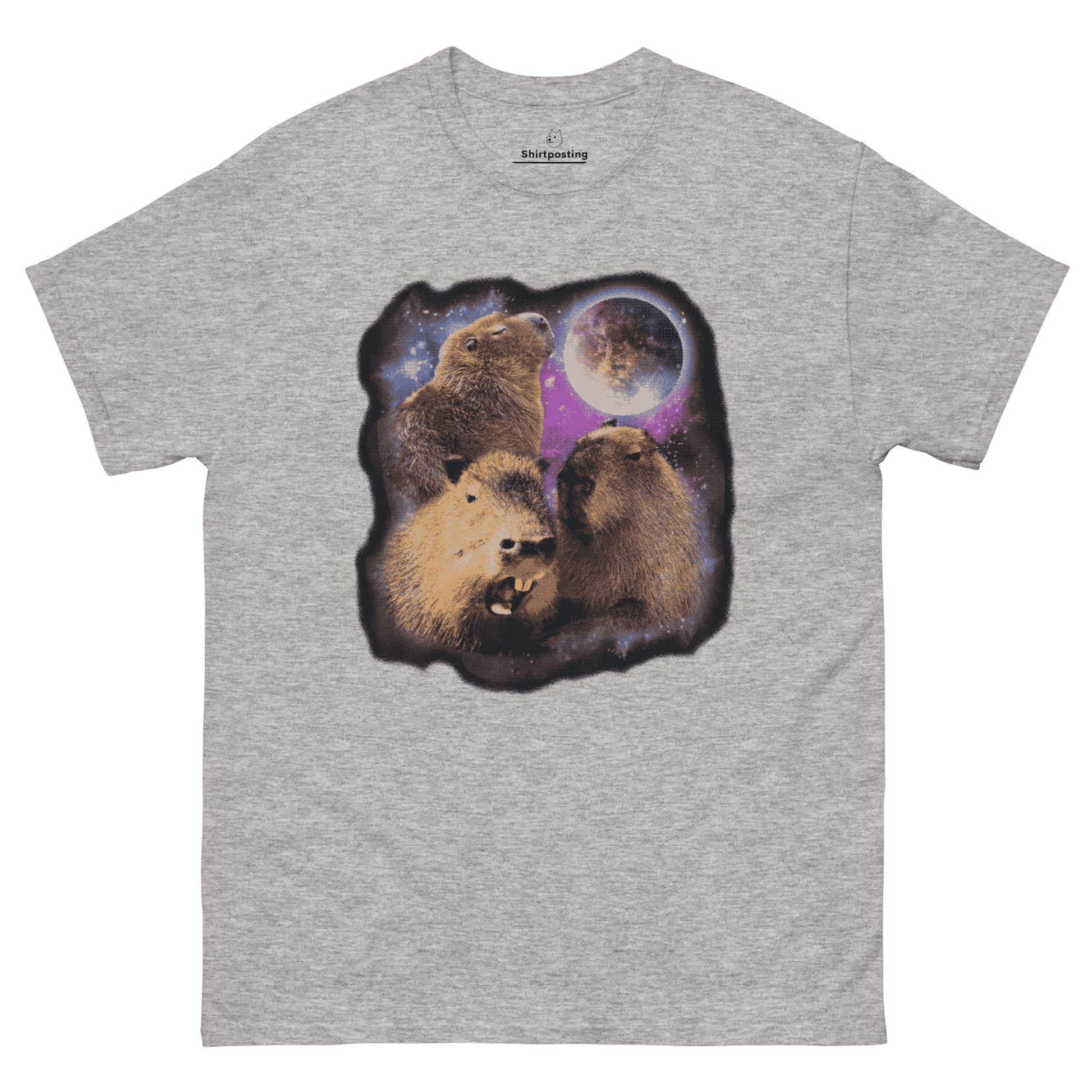 Capybara Classic T-Shirt Meme - Sport Grey | Shirtposting