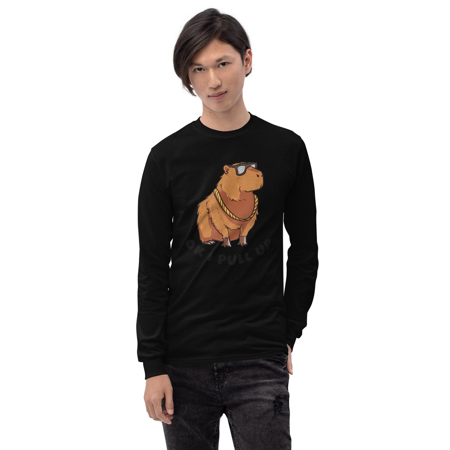 Capybara Long Sleeve T-Shirt Meme - Ash | Shirtposting