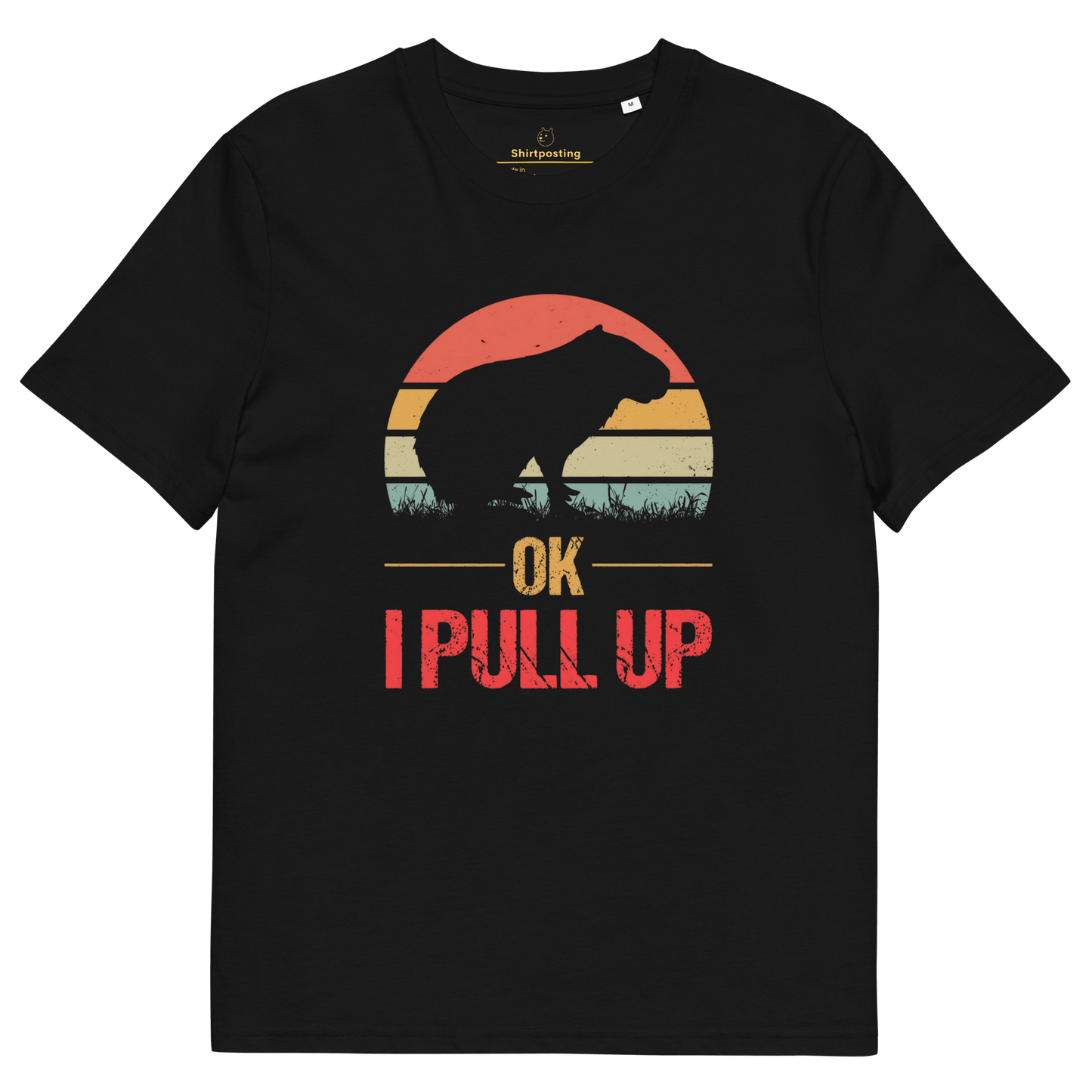 Capybara Premium Organic T-Shirt Meme - Black | Shirtposting
