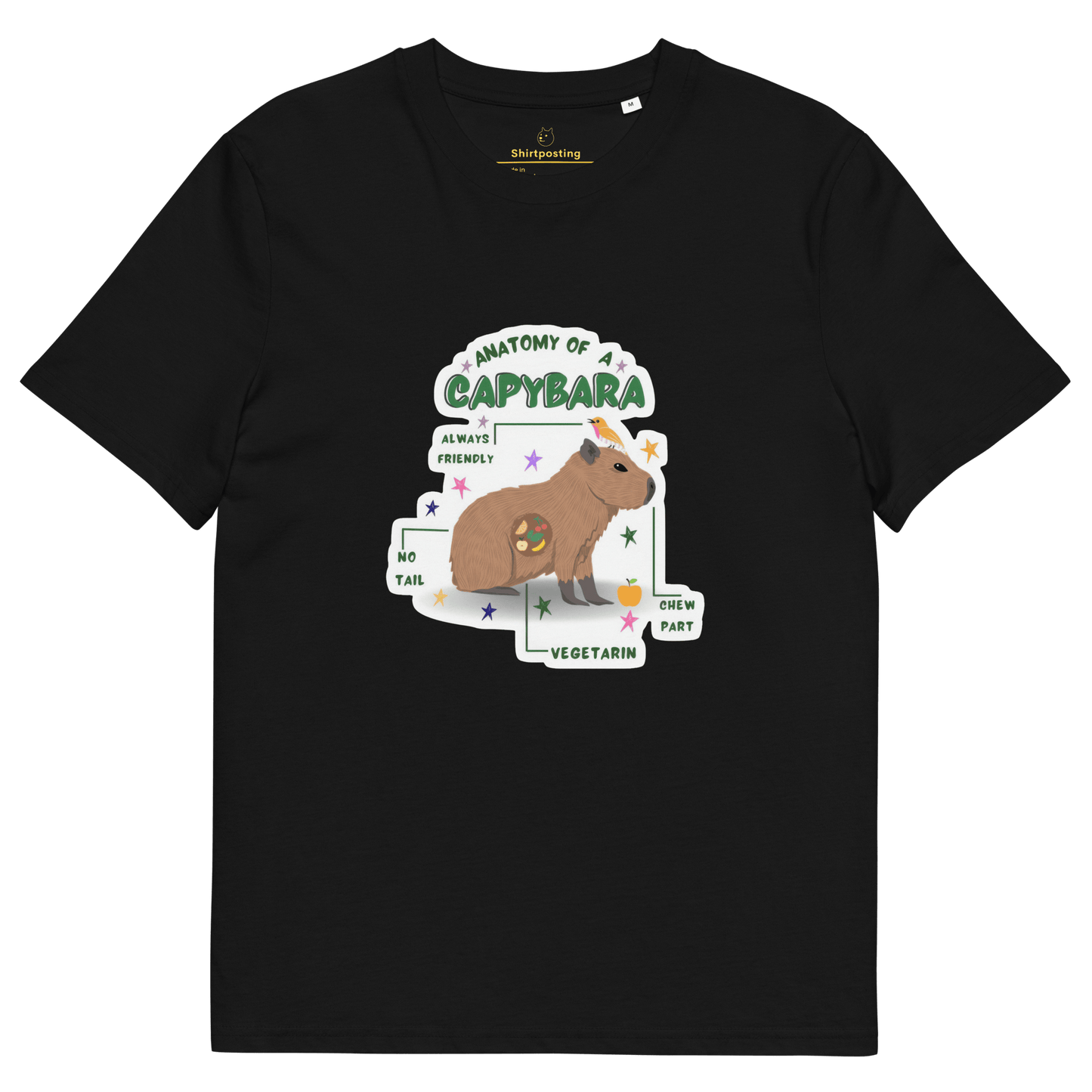 Capybara Premium Organic T-Shirt Meme - Black | Shirtposting
