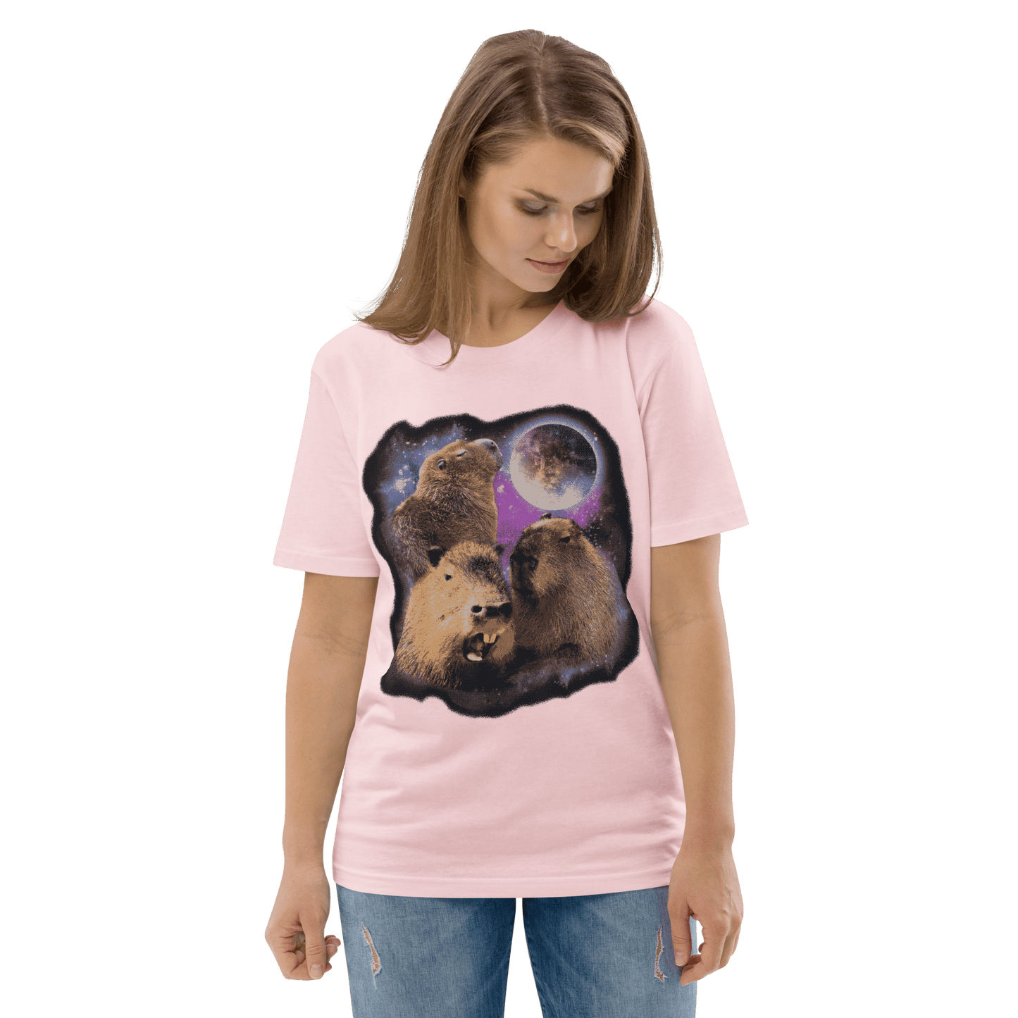 Capybara Premium Organic T-Shirt Meme - Cotton Pink | Shirtposting