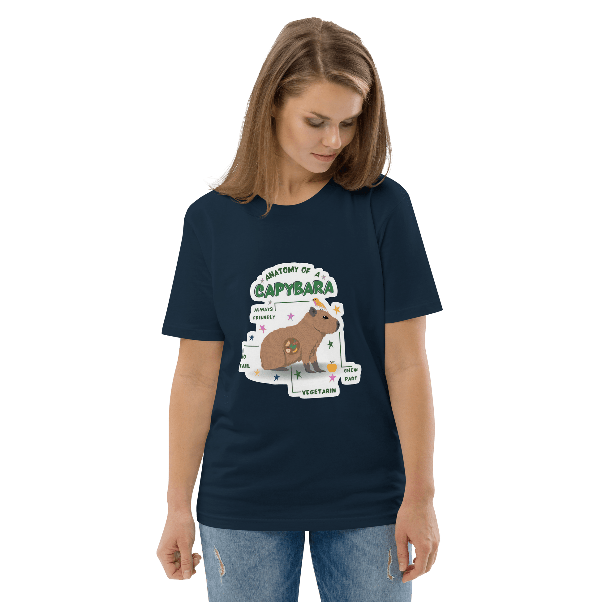 Capybara Premium Organic T-Shirt Meme - Cotton Pink | Shirtposting