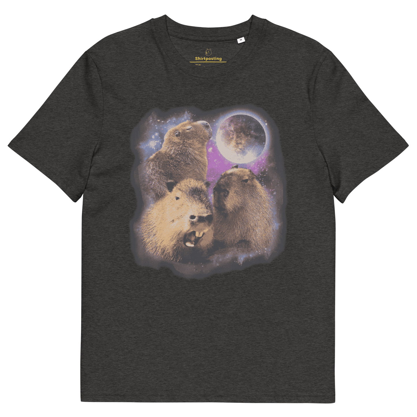 Capybara Premium Organic T-Shirt Meme - Dark Heather Grey | Shirtposting